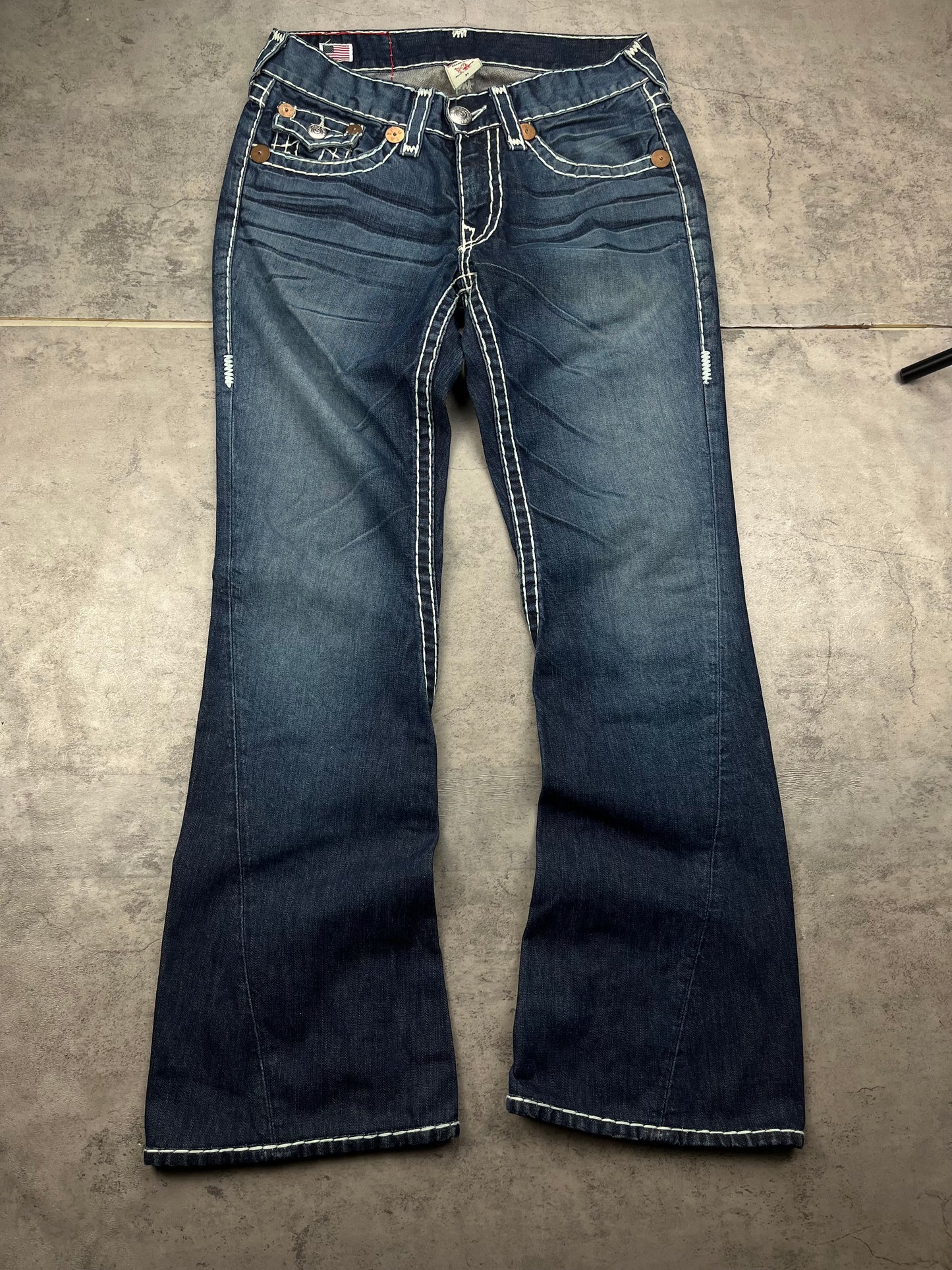 Rare True Religion Denim Loose Fit Bootcut Jeans 2000s Pasha Style Streetwear
