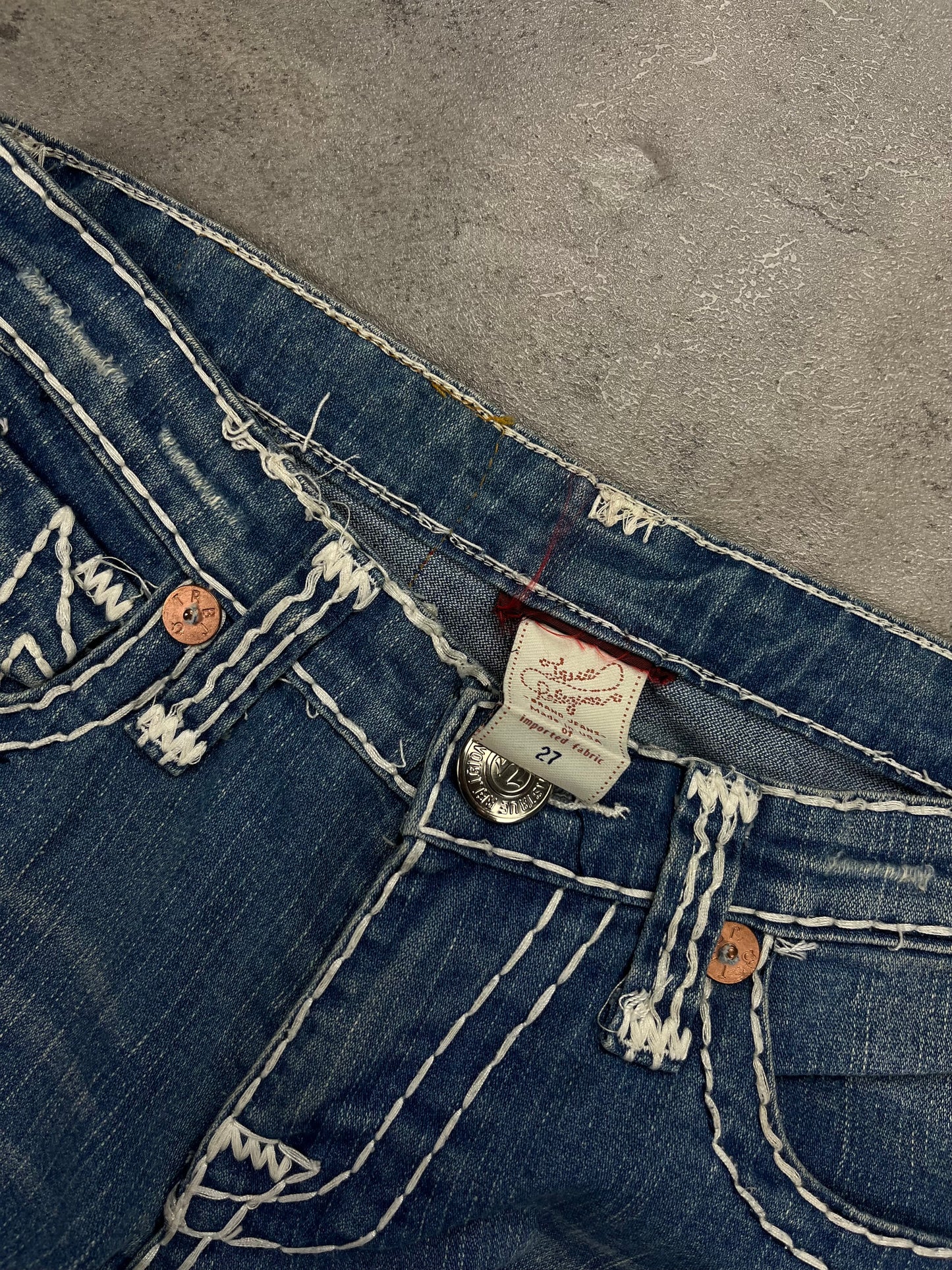 Lowwaist True Religion Bootcut Flared Vintage Jeans