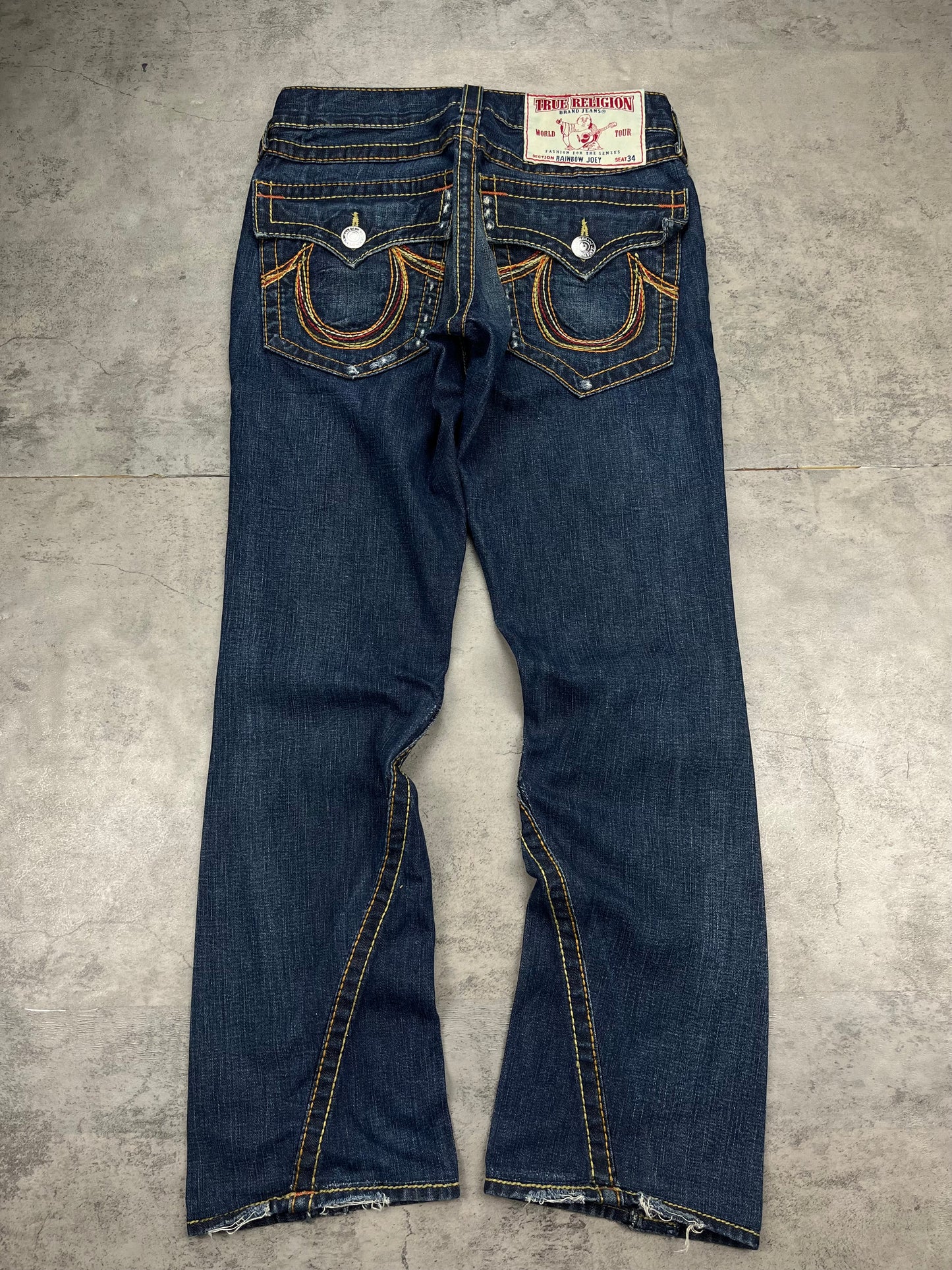 Rare True Religion Denim Jeans Low Rise Flared Y2K 2000s