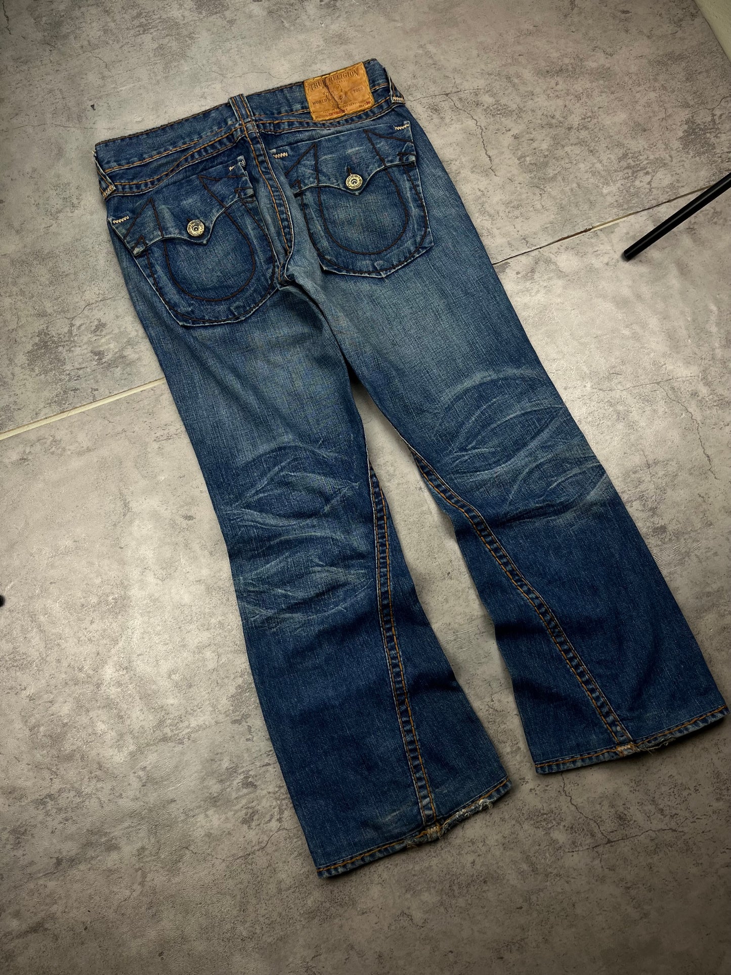 Rare Vintage True Religion Loose Fit Baggy Denim Jeans Pasha Style