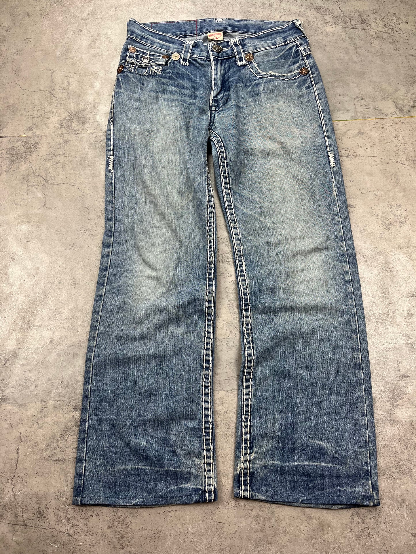 Vintage Y2k Bootcut Baggy True Religion Jeans