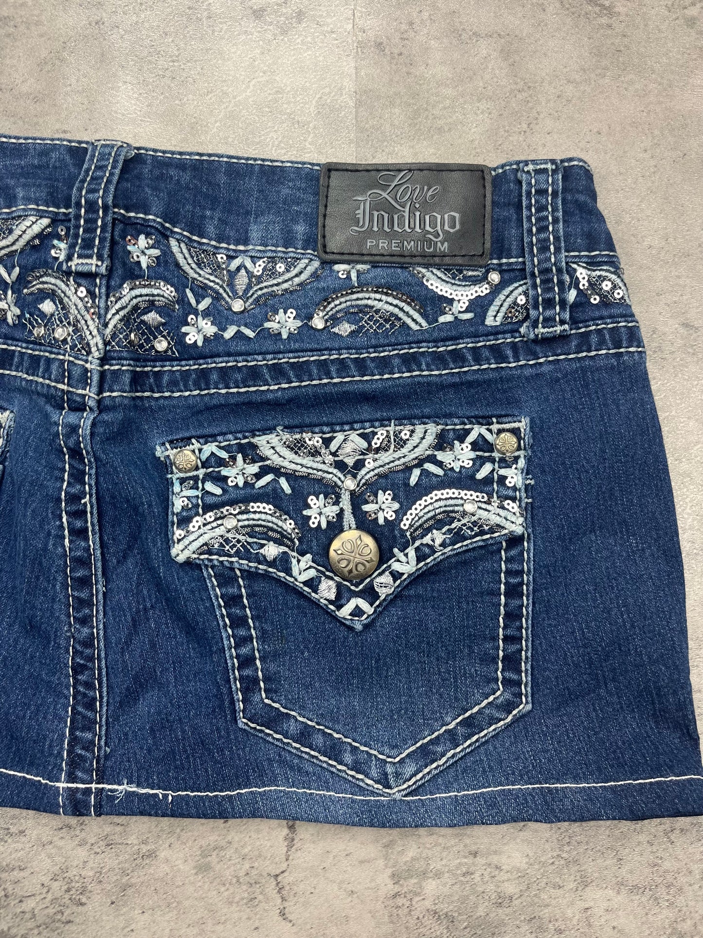 Mini Love indigo Vintage Jeans Rock