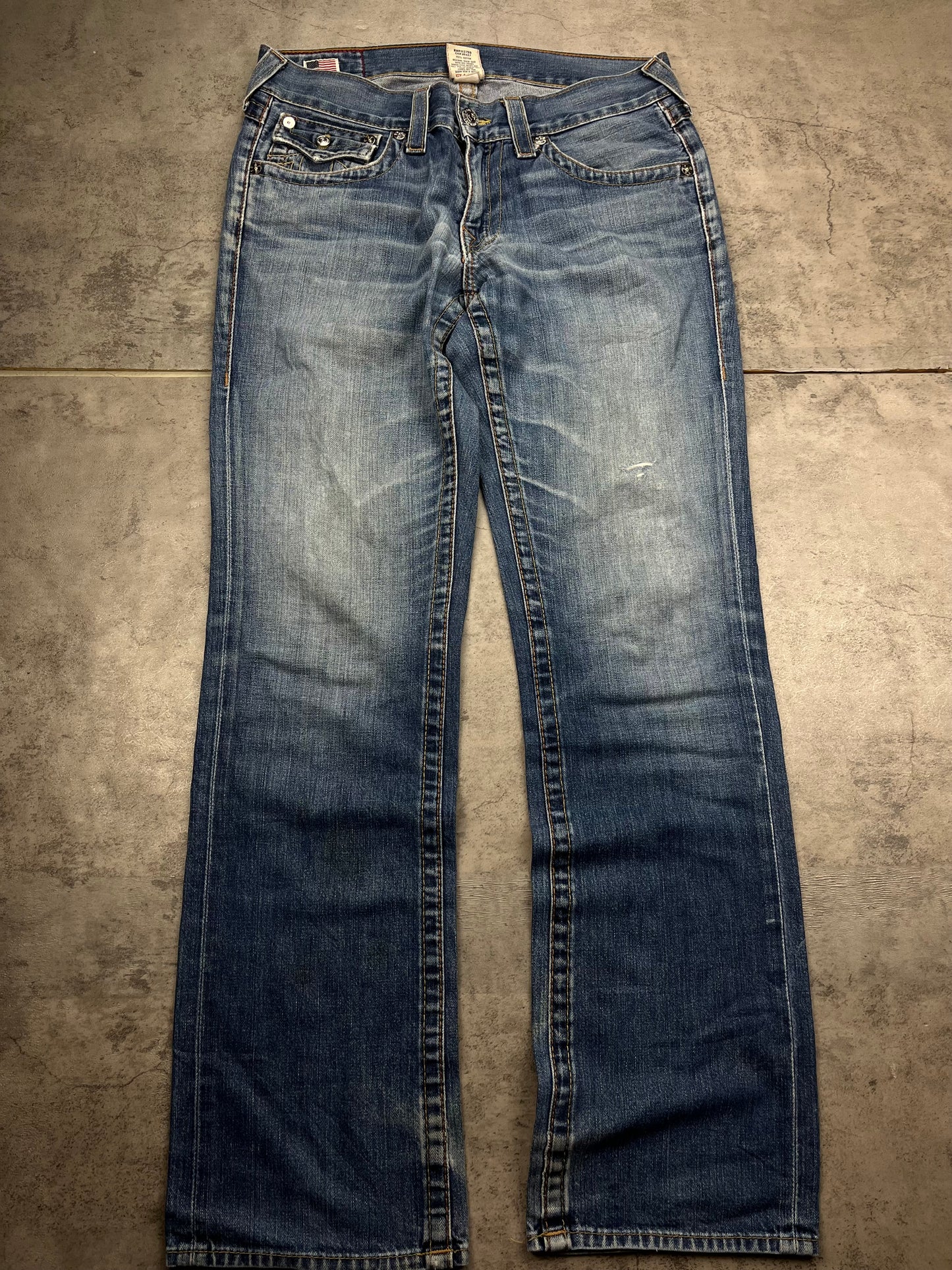Rare Y2K True Religion Men Bootcut Flared Jeans Low Waist Vintage