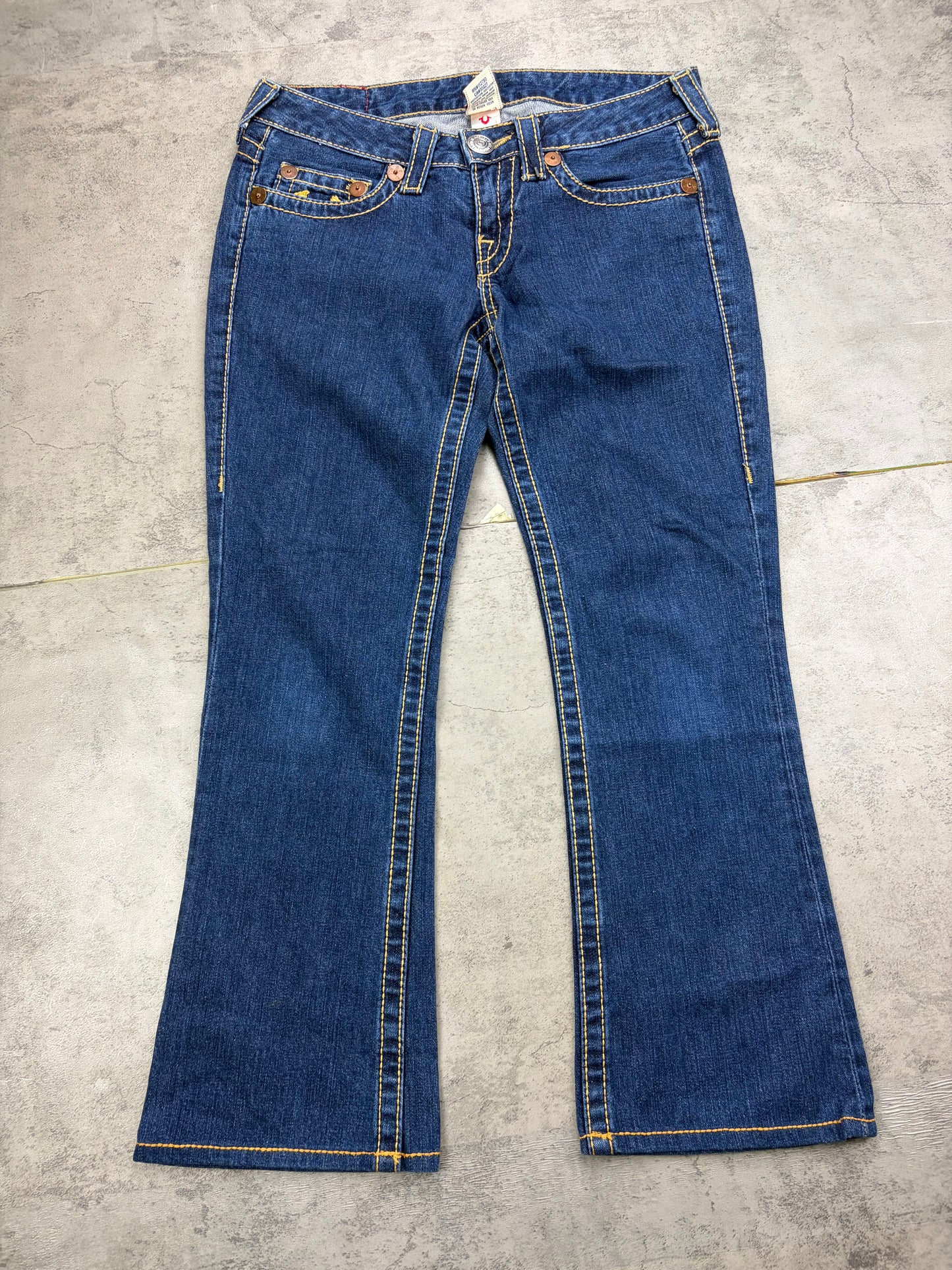 True Religion Low Rise Flared Jeans Vintage