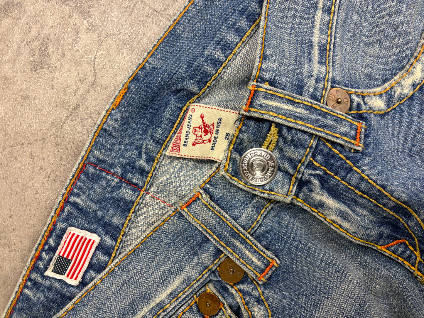 True Religion Y2K Baggy Denim Flared
