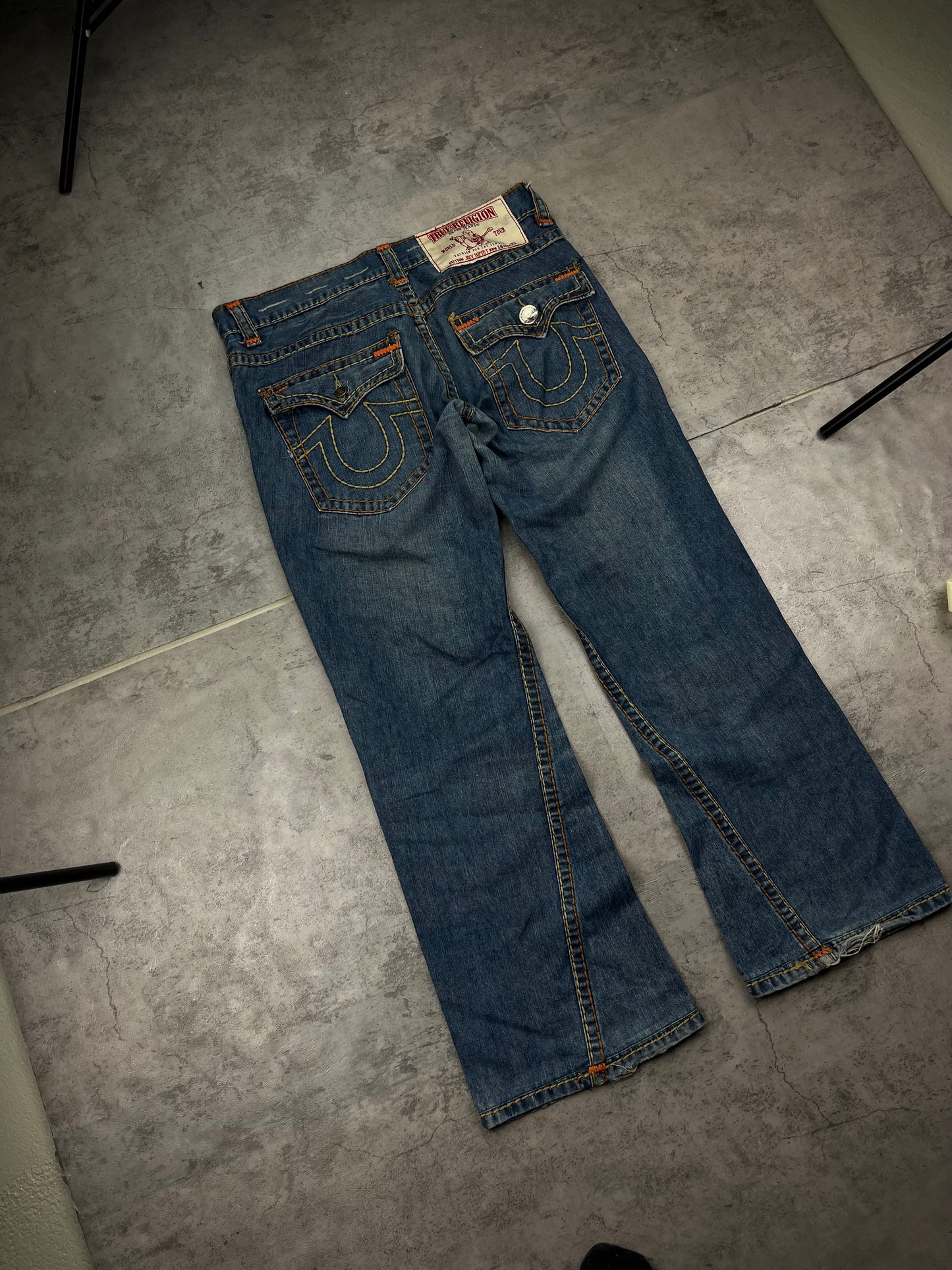 Vintage Y2k True Religion Baggy Bootcut Flared Pasha Style Jeans