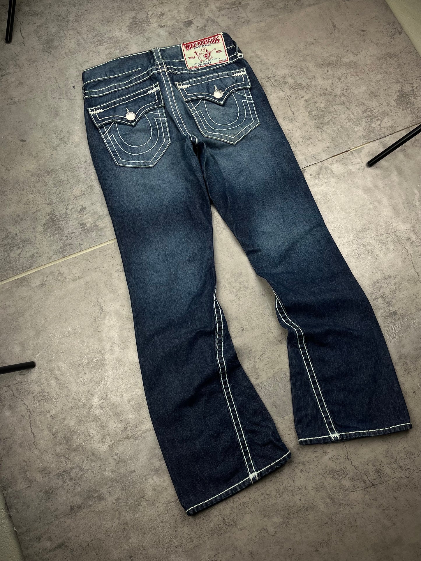 Rare True Religion Denim Loose Fit Bootcut Jeans 2000s Pasha Style Streetwear