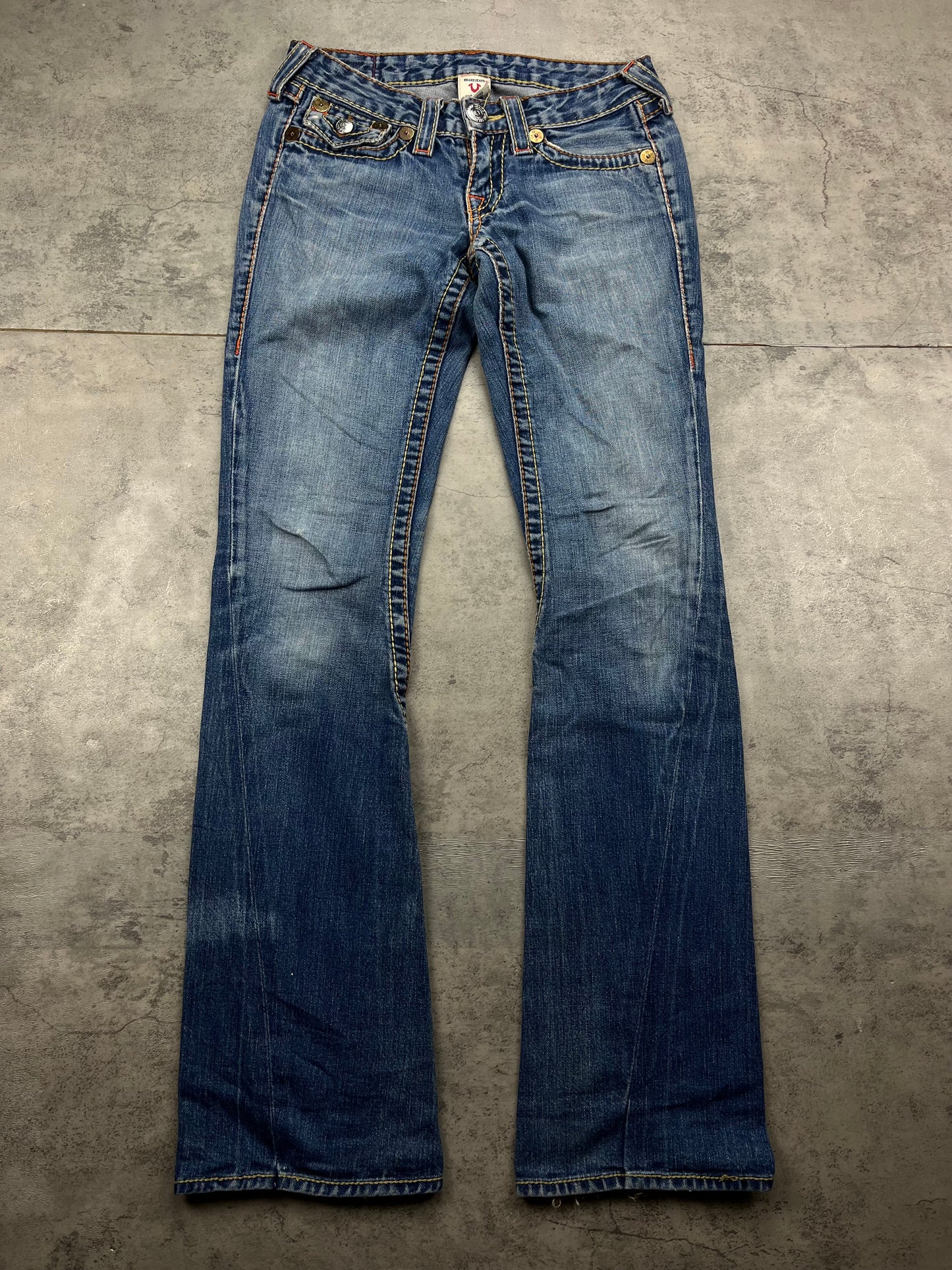 True Religion Y2K Flared Jeans Bootcut Low Rise Vintage Denim