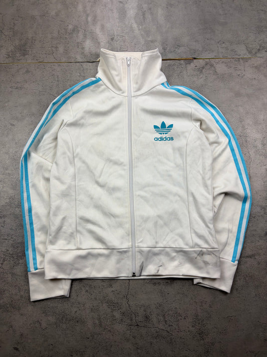 Vintage Adidas Firbird Jacke Weiß Blau