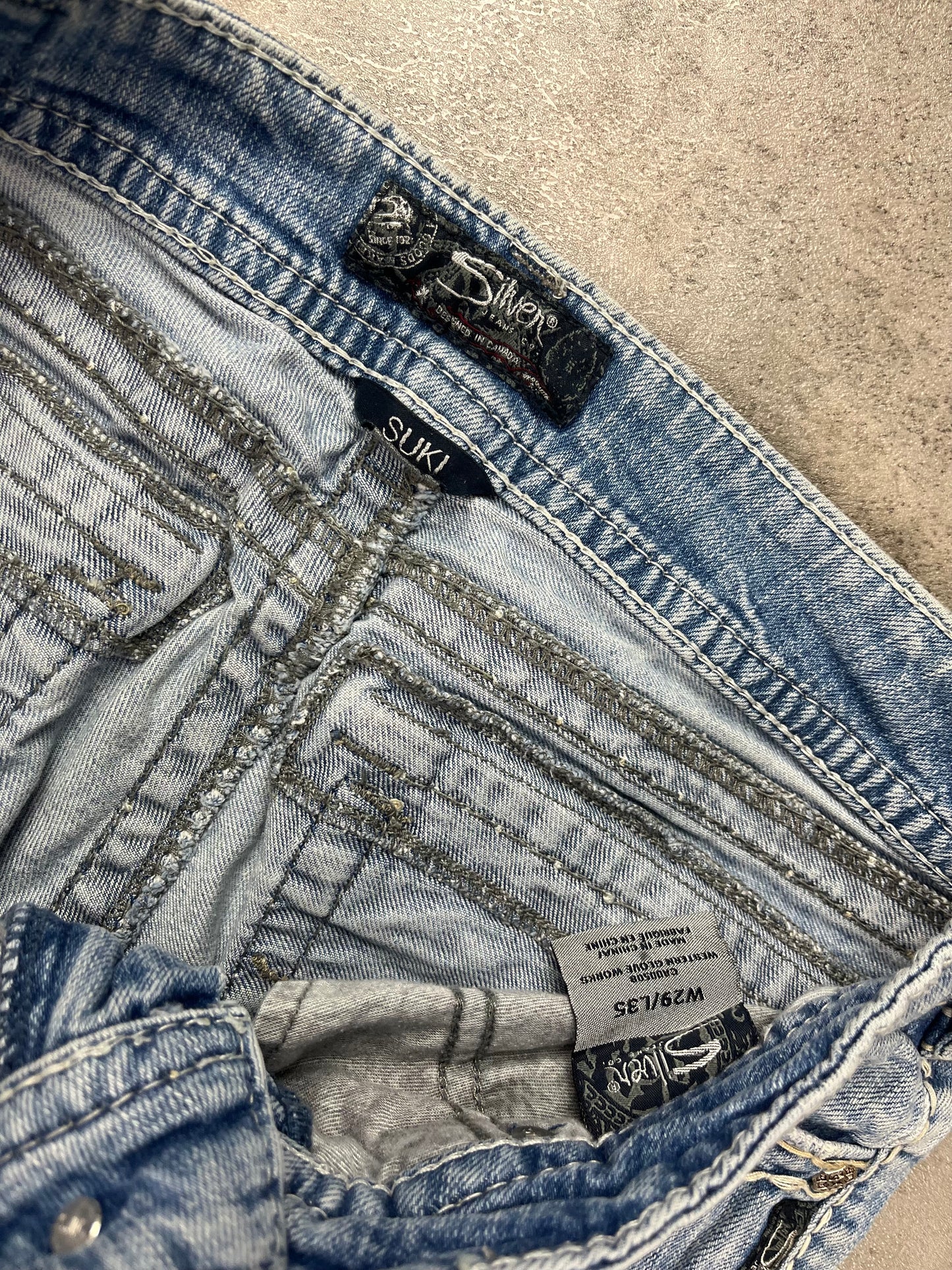 Vintage Y2k Silver Bootcut Lowwaist Jeans