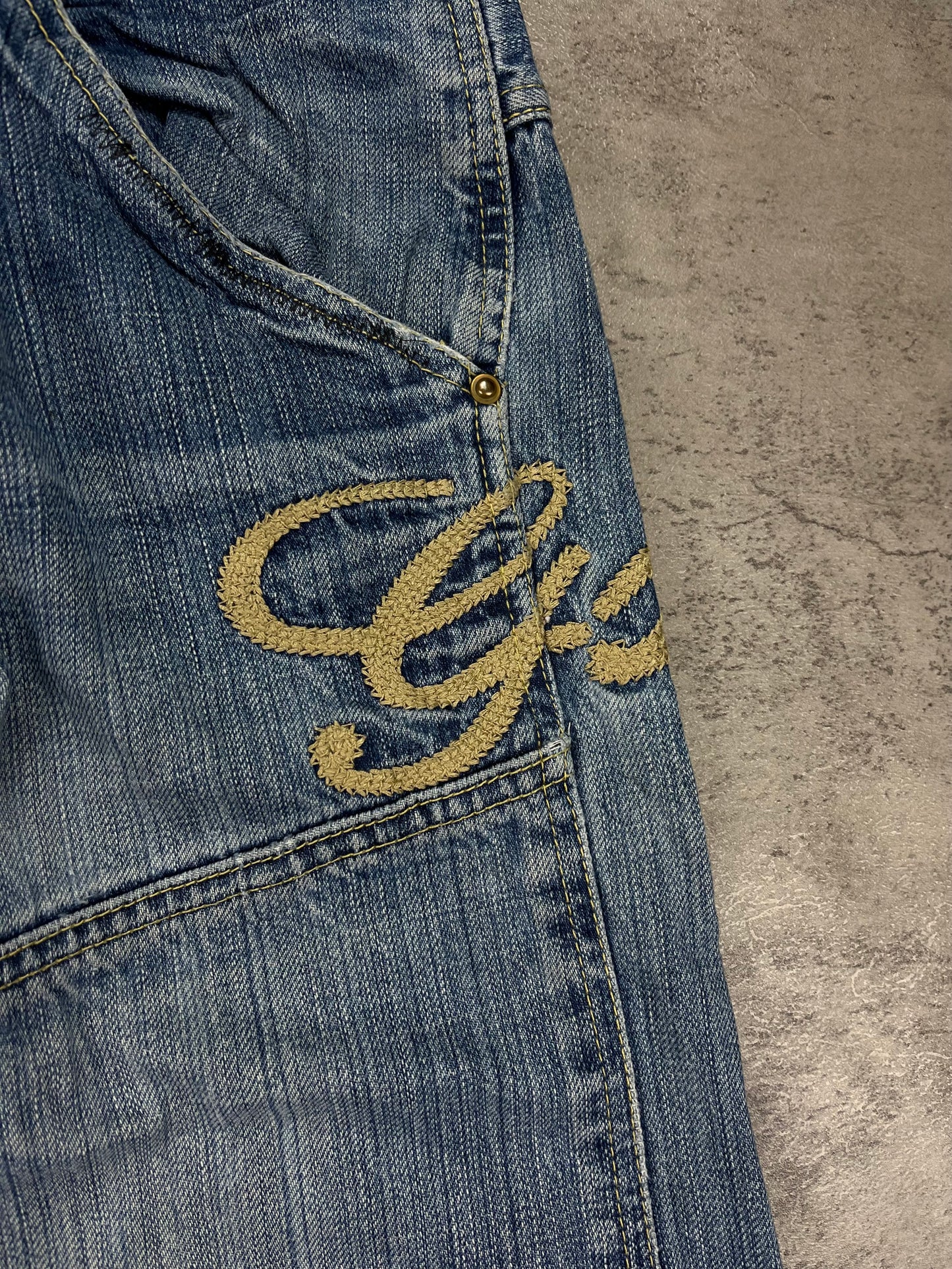 Vintage Embroidered G-Star Y2k Baggy Jeans Denim