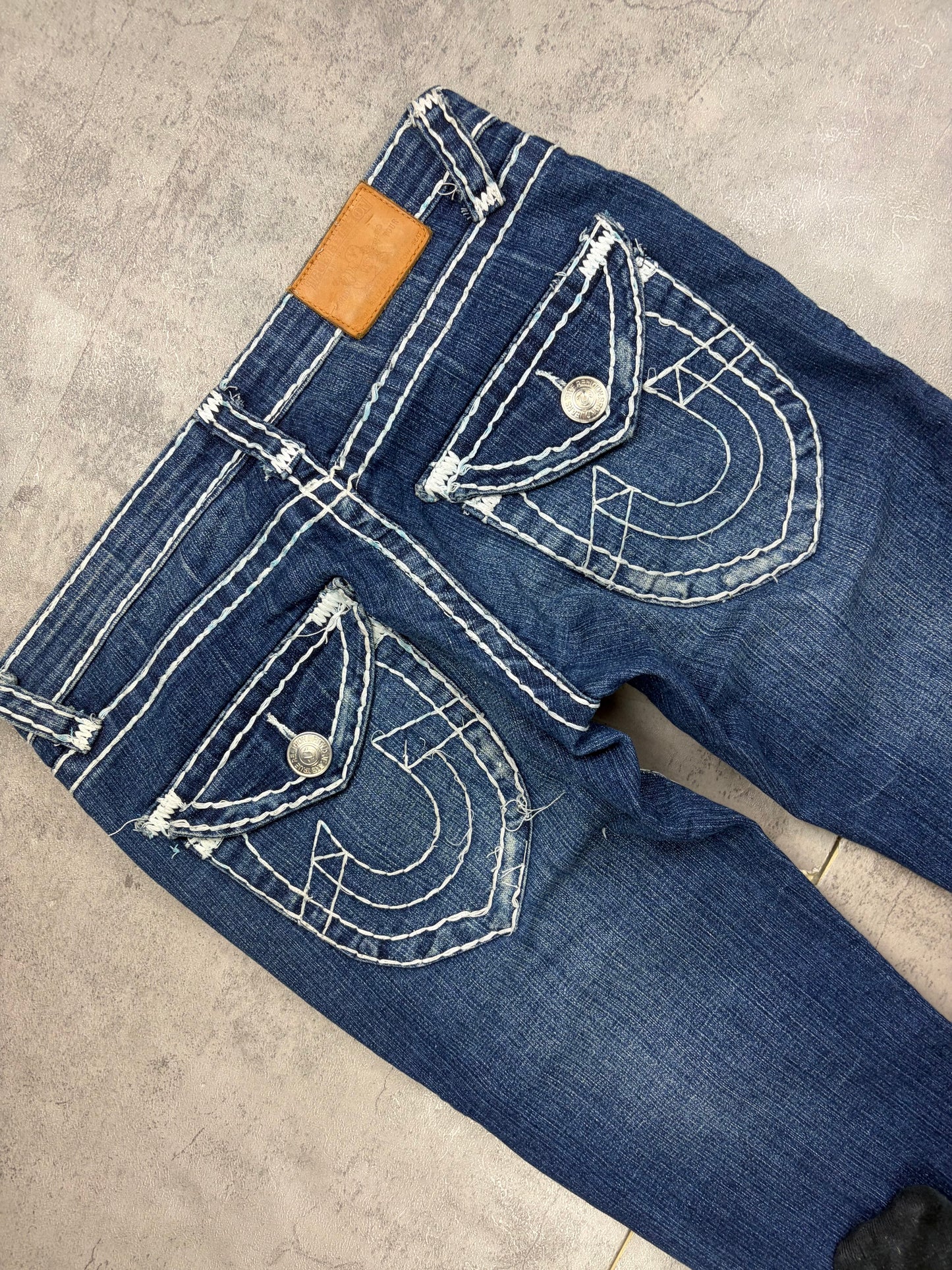 Vintage True Religion Low Waist Flared Jeans