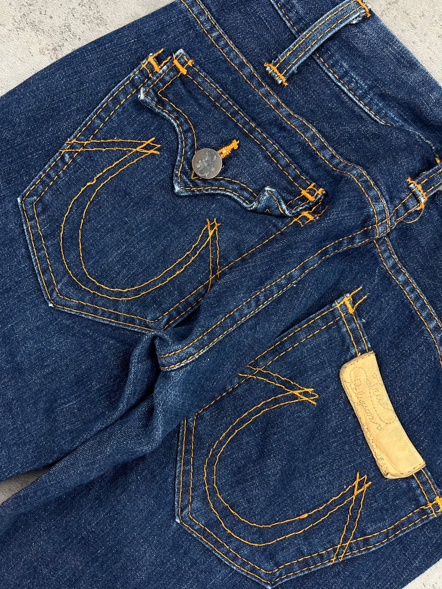 Vintage True Religion Rare Low Waist Bootcut Flared Denim Y2K Jeans
