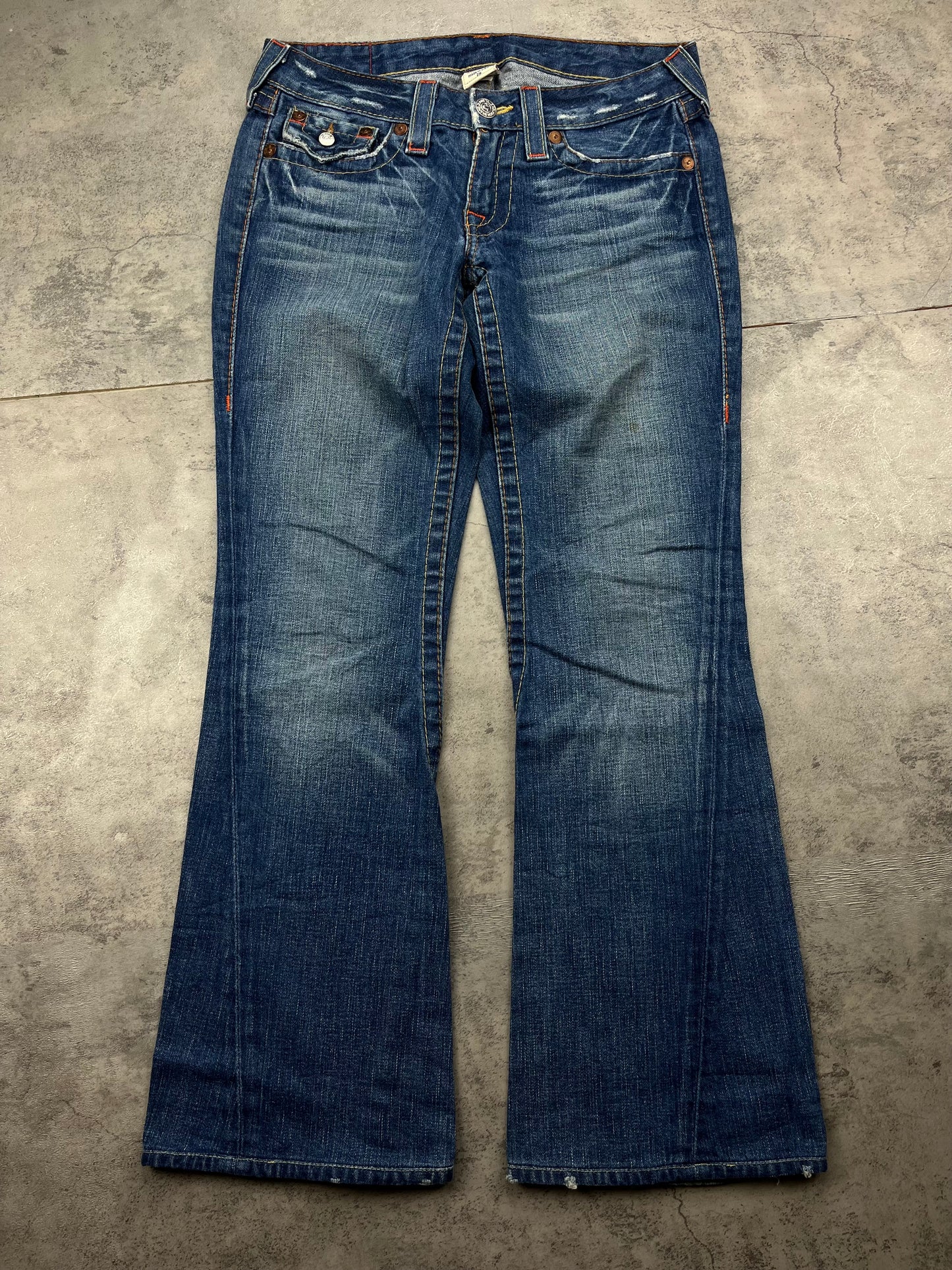True Religion Denim Vintage Low Waist Bootcut Y2K Flared Jeans