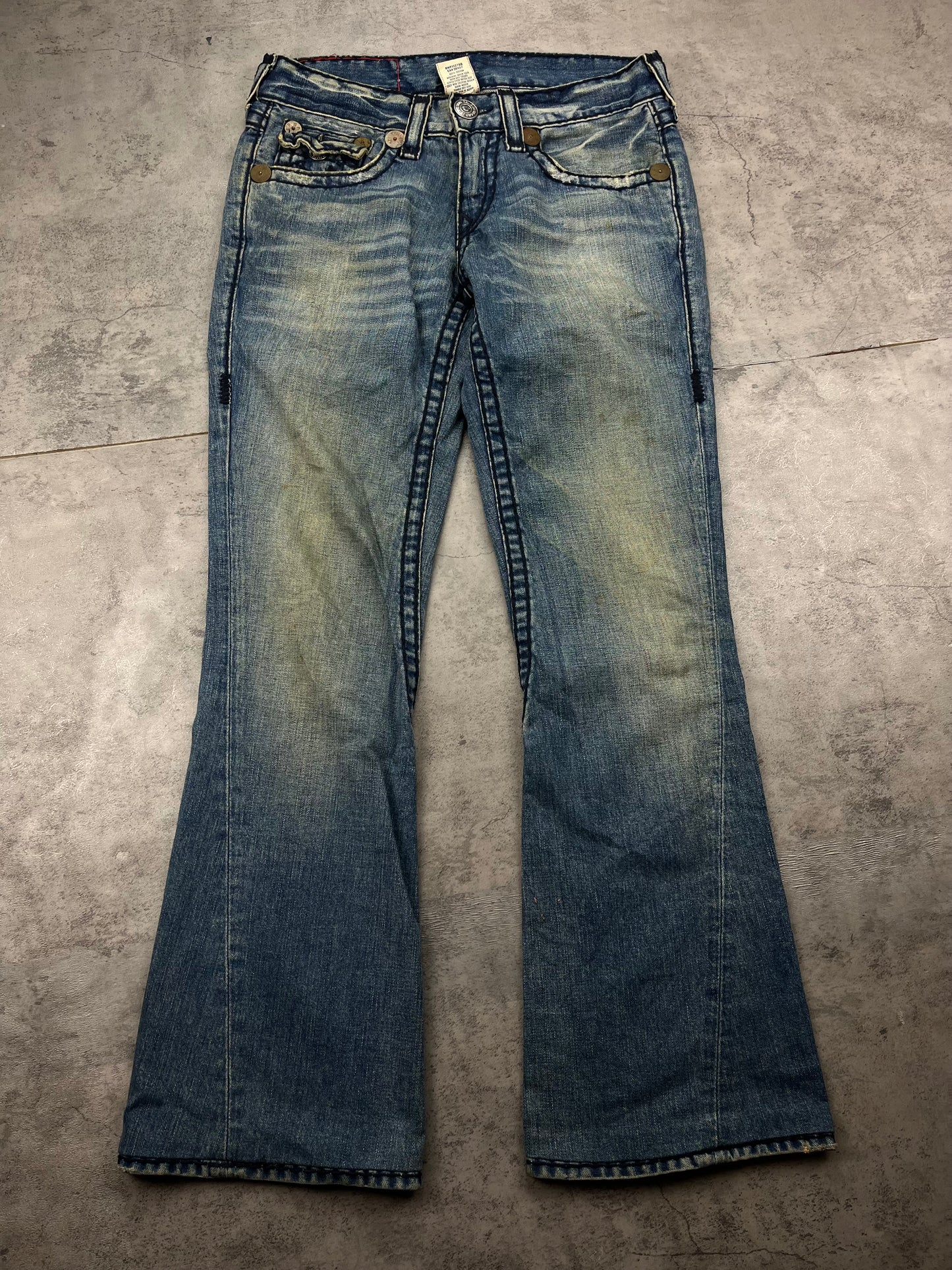 rue Religion Y2K Retro Low Rise Flared Bootcut Denim Vintage Rare