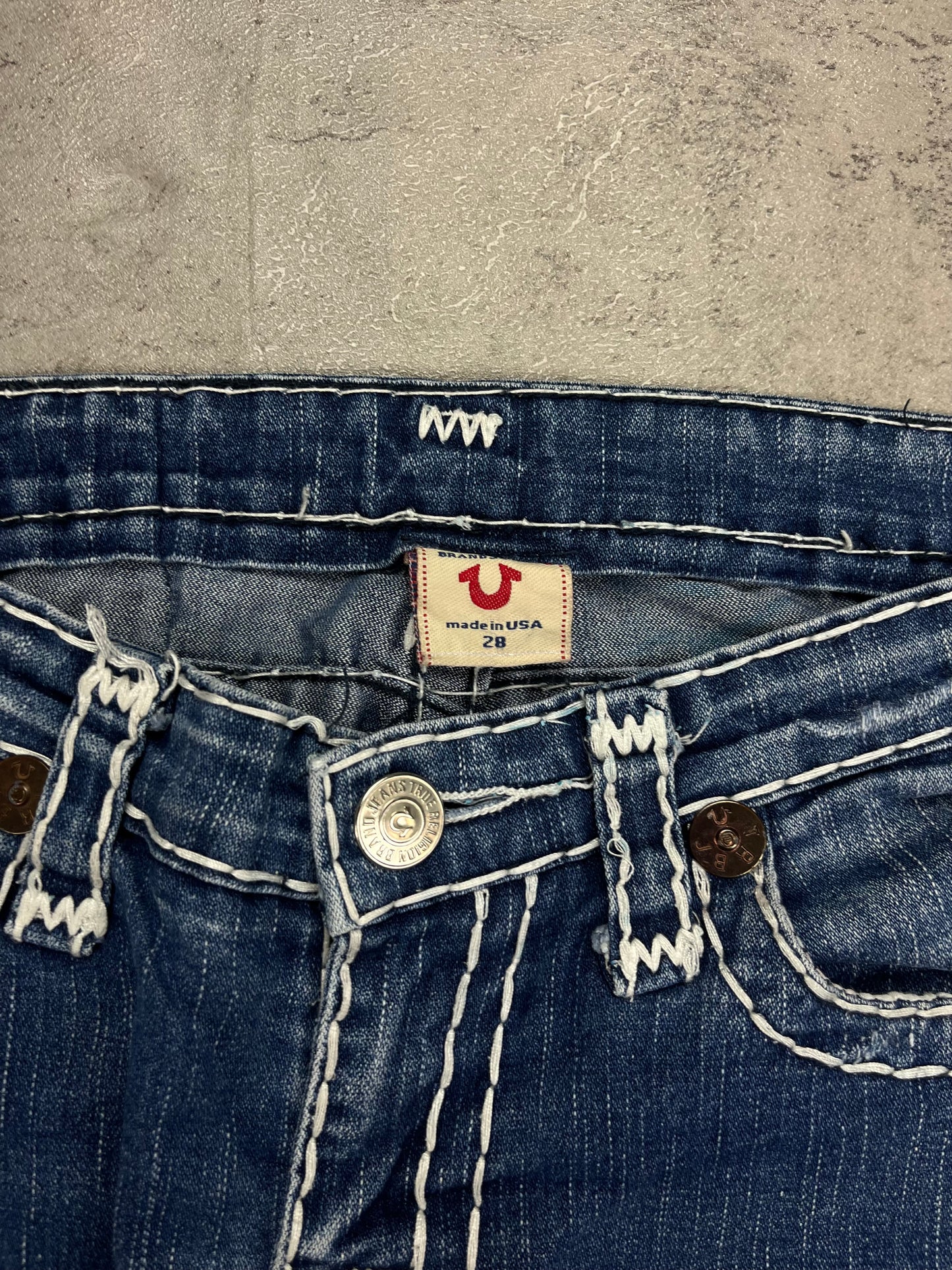 True Religion Low Waist Flared Denim Vintage Y2K 2000s Jeans