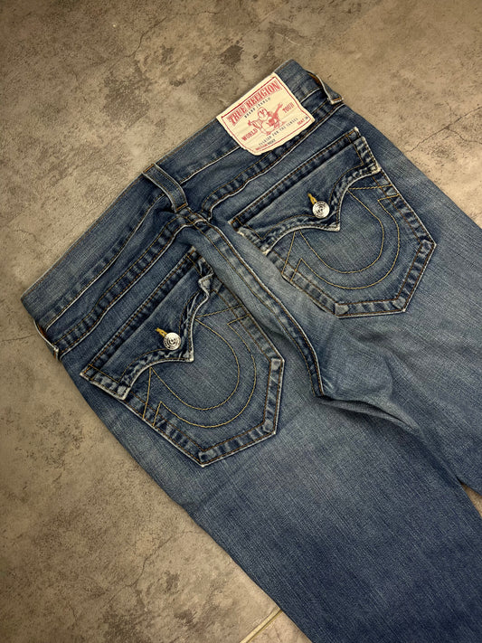 Rare Y2K True Religion Men Bootcut Flared Jeans Low Waist Vintage