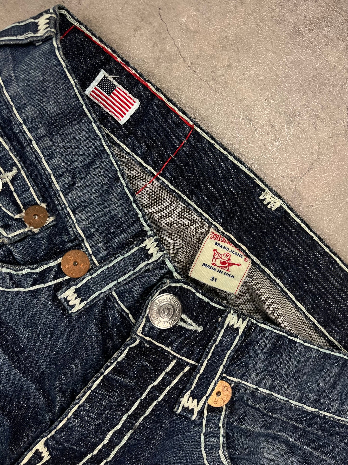 Rare True Religion Denim Loose Fit Bootcut Jeans 2000s Pasha Style Streetwear