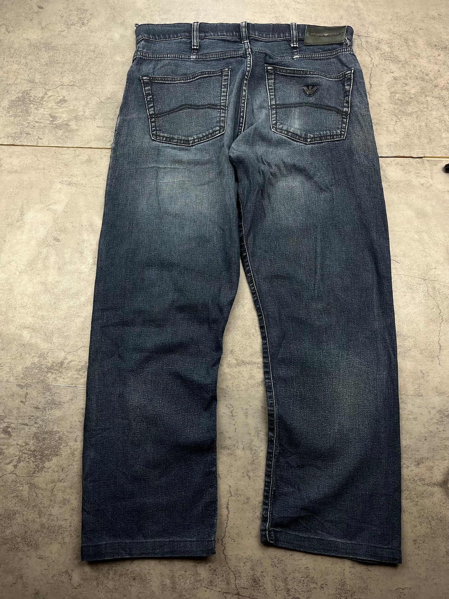 Vintage Armani Baggy Y2k Straight Jeans Denim Pasha Style