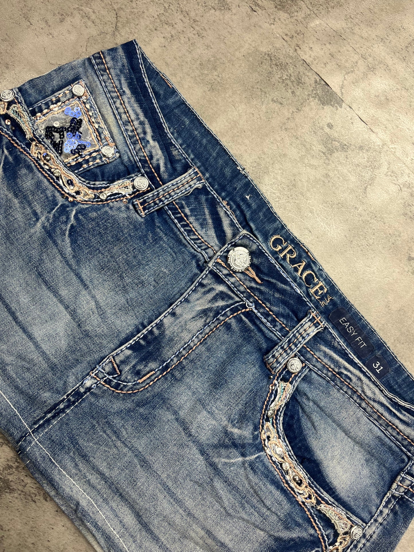 Mini Grace in LA vintage Y2k Jeans Rock