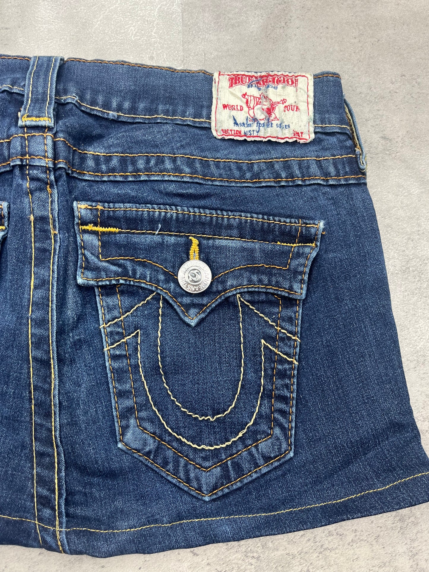Mini Vintage Y2k True Religion Jeans Rock