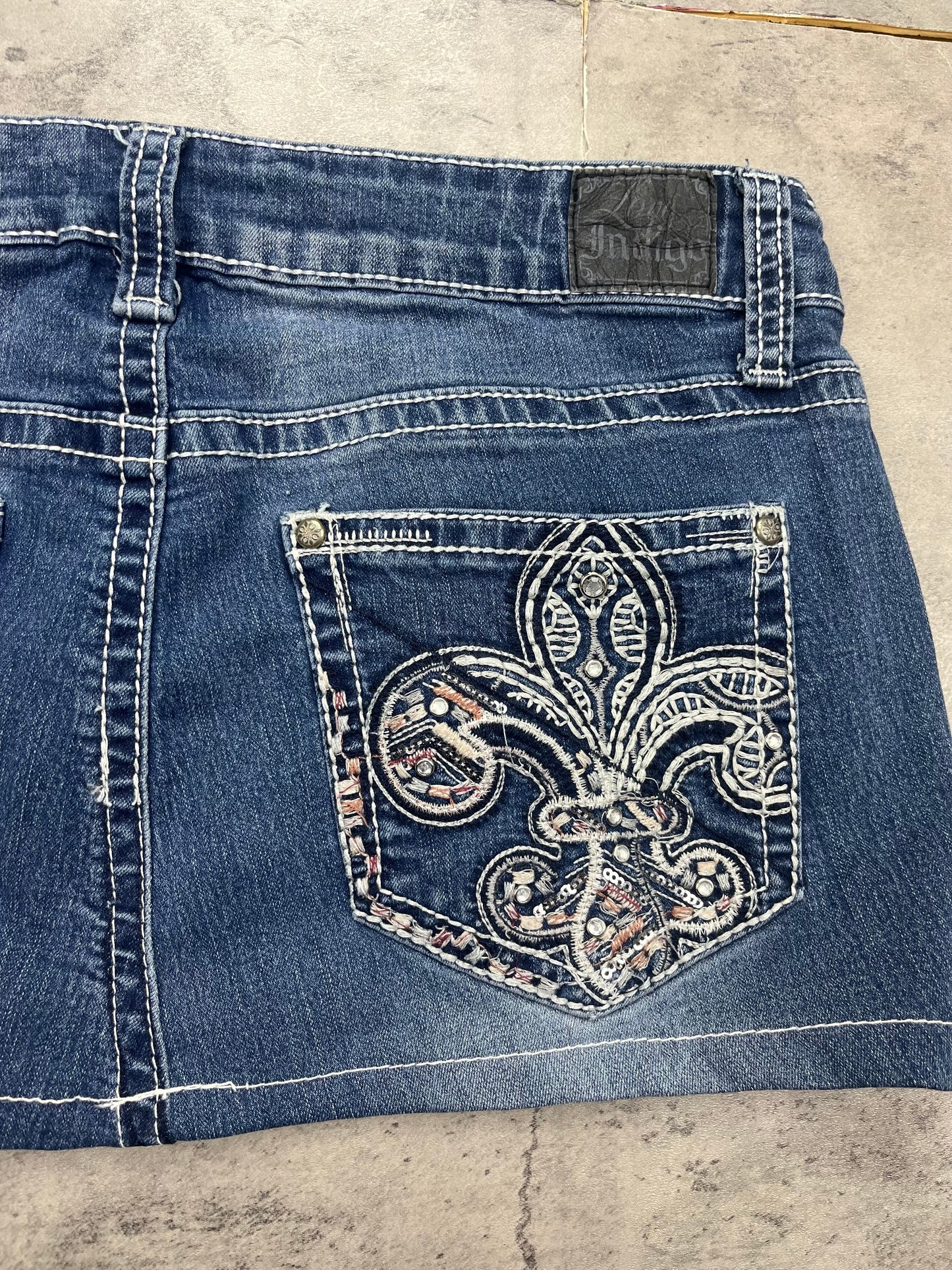 Mini Love indigo Jeans Rock Vintage