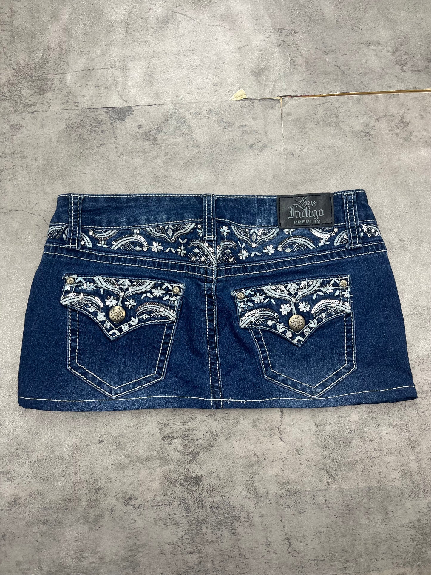 Mini Love indigo Vintage Jeans Rock