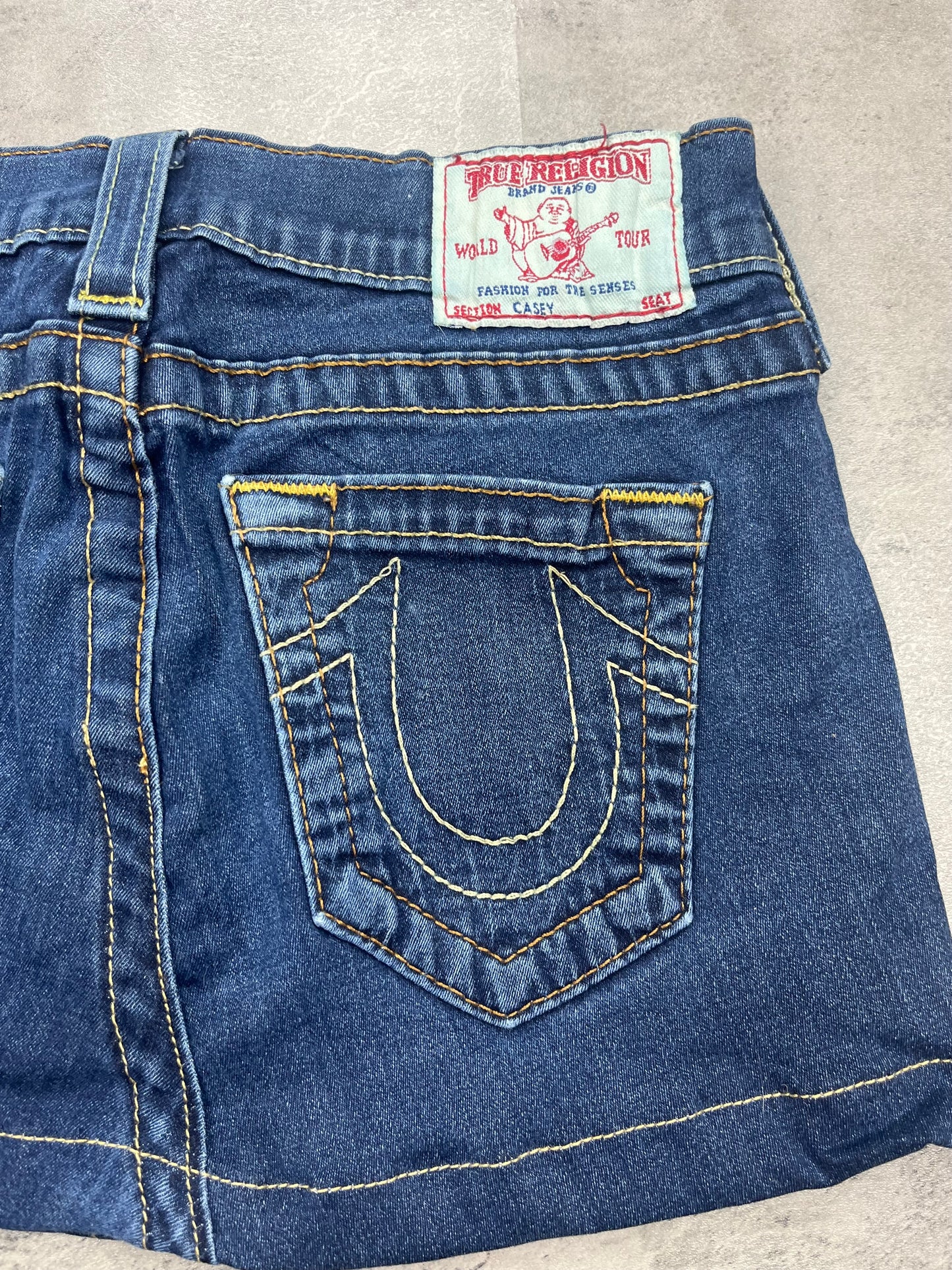 Mini True Religion Y2k Vintage Jeans Rock Skirt