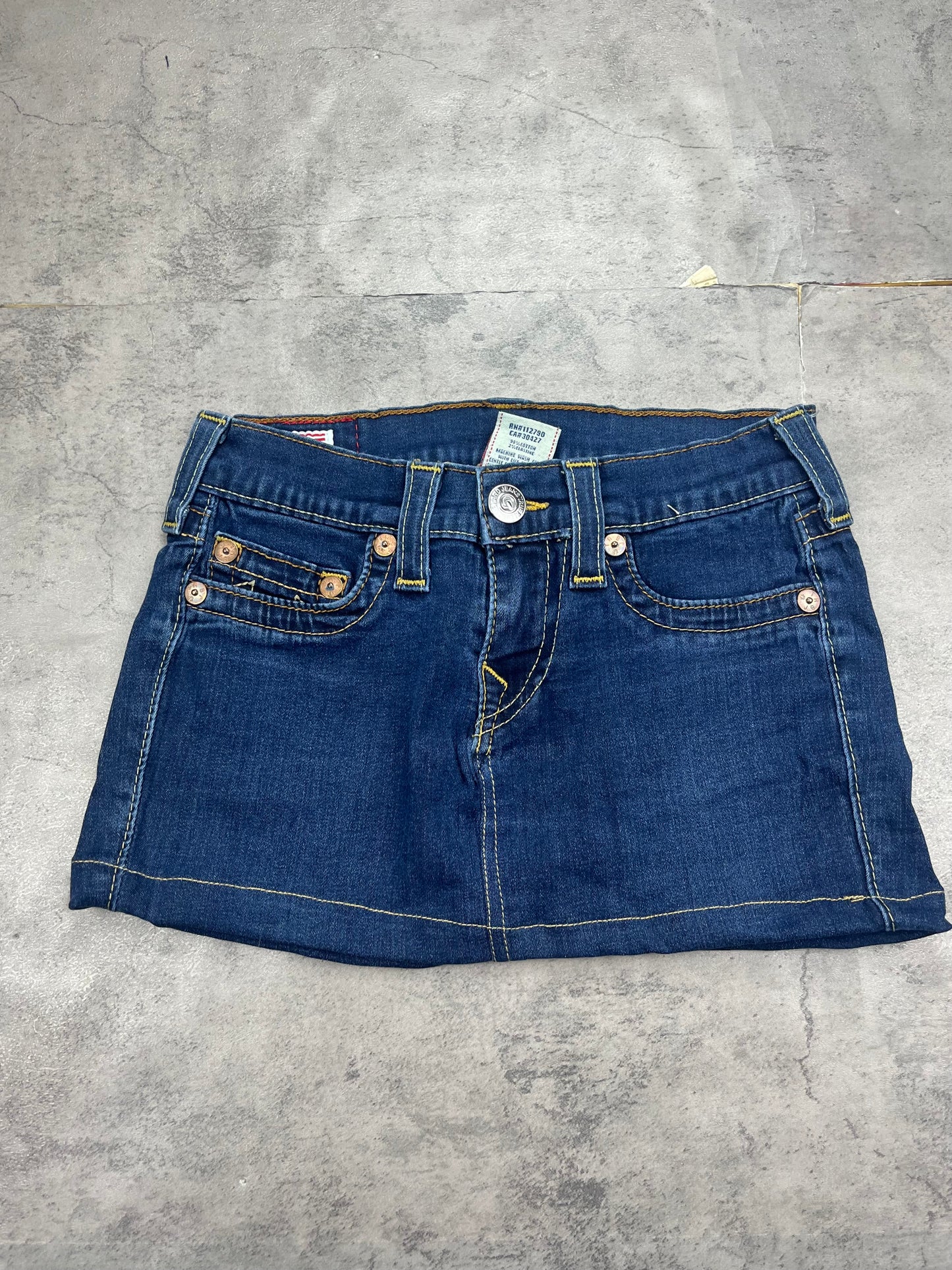 Mini True Religion Y2k Vintage Jeans Rock Skirt