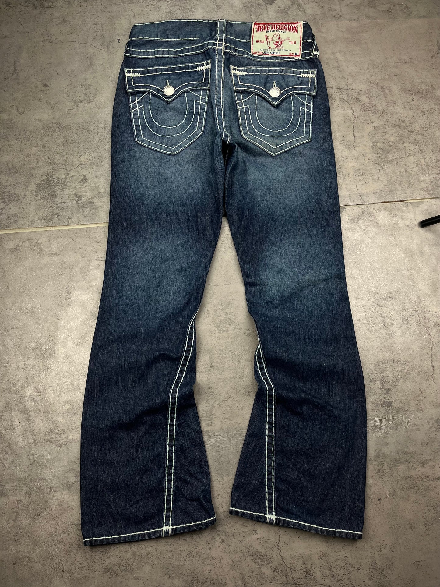Rare True Religion Denim Loose Fit Bootcut Jeans 2000s Pasha Style Streetwear