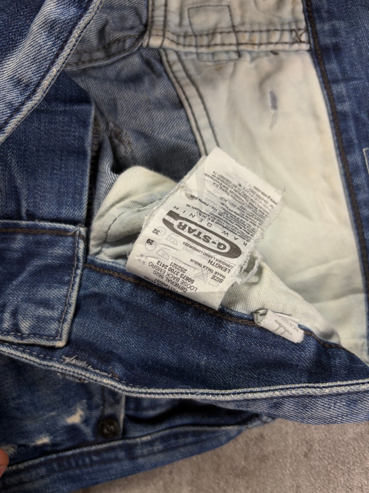 G star embroidered Y2k Baggy Jeans Pasha Style
