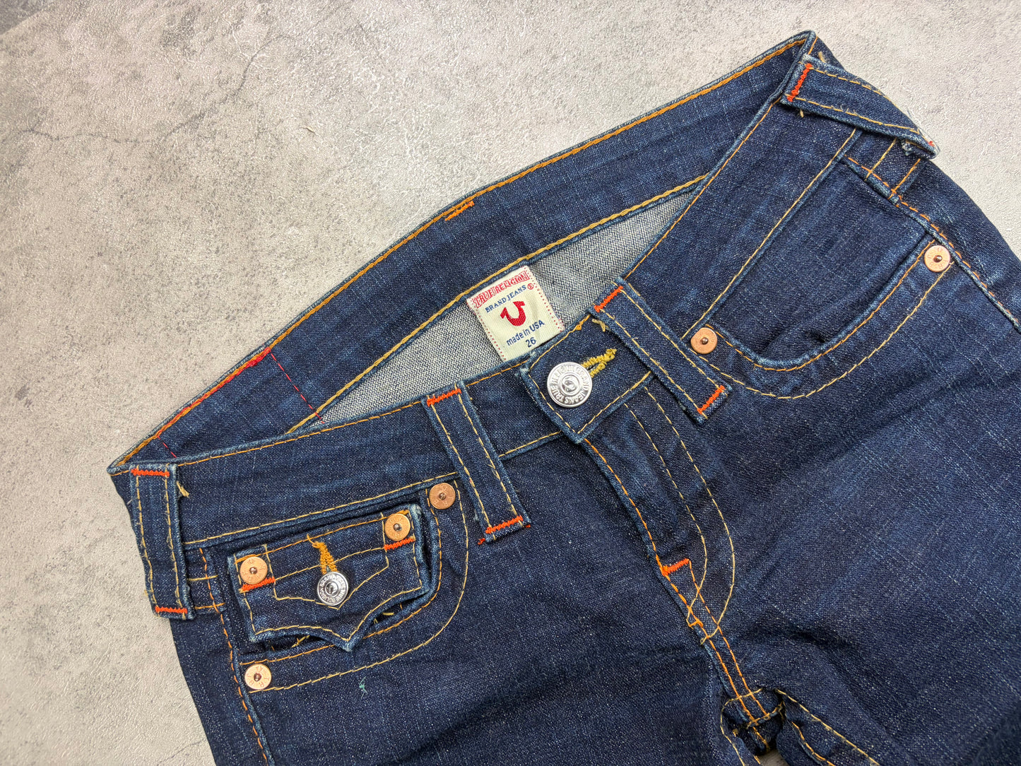 True Religion Flared Low Rise Denim Y2K