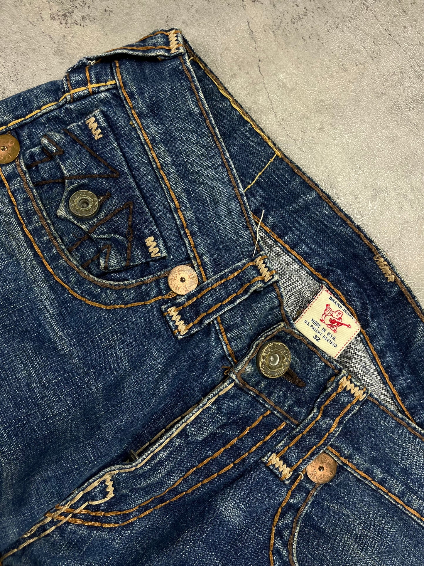 Rare Vintage True Religion Loose Fit Baggy Denim Jeans Pasha Style