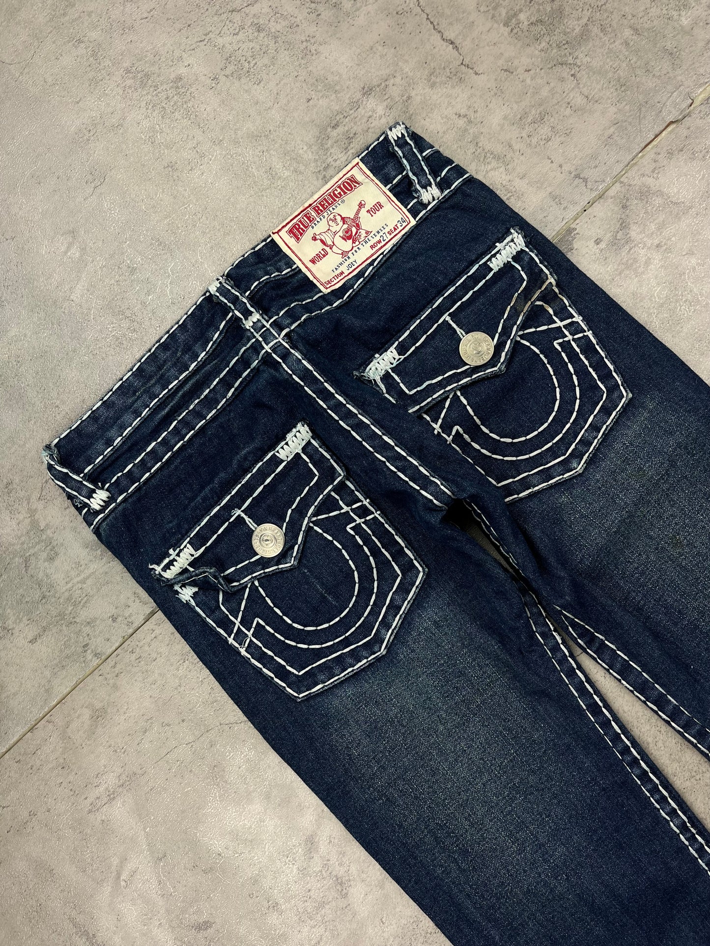 True Religion Bootcut Baggy Straight Jeans Y2k Vintage