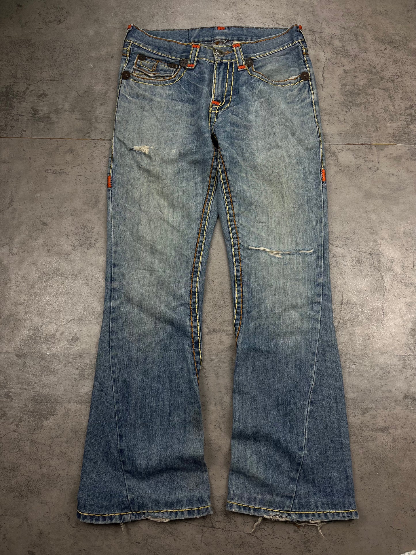 Rare True Religion Men Denim Baggy Loose Fit Jeans 2000s Streetwear