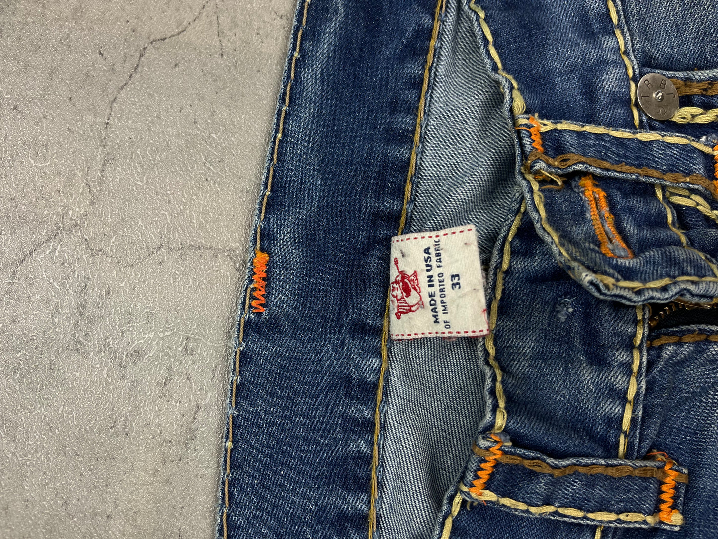 Embroidered True Religion Vintage Y2k Baggy Bootcut Jeans