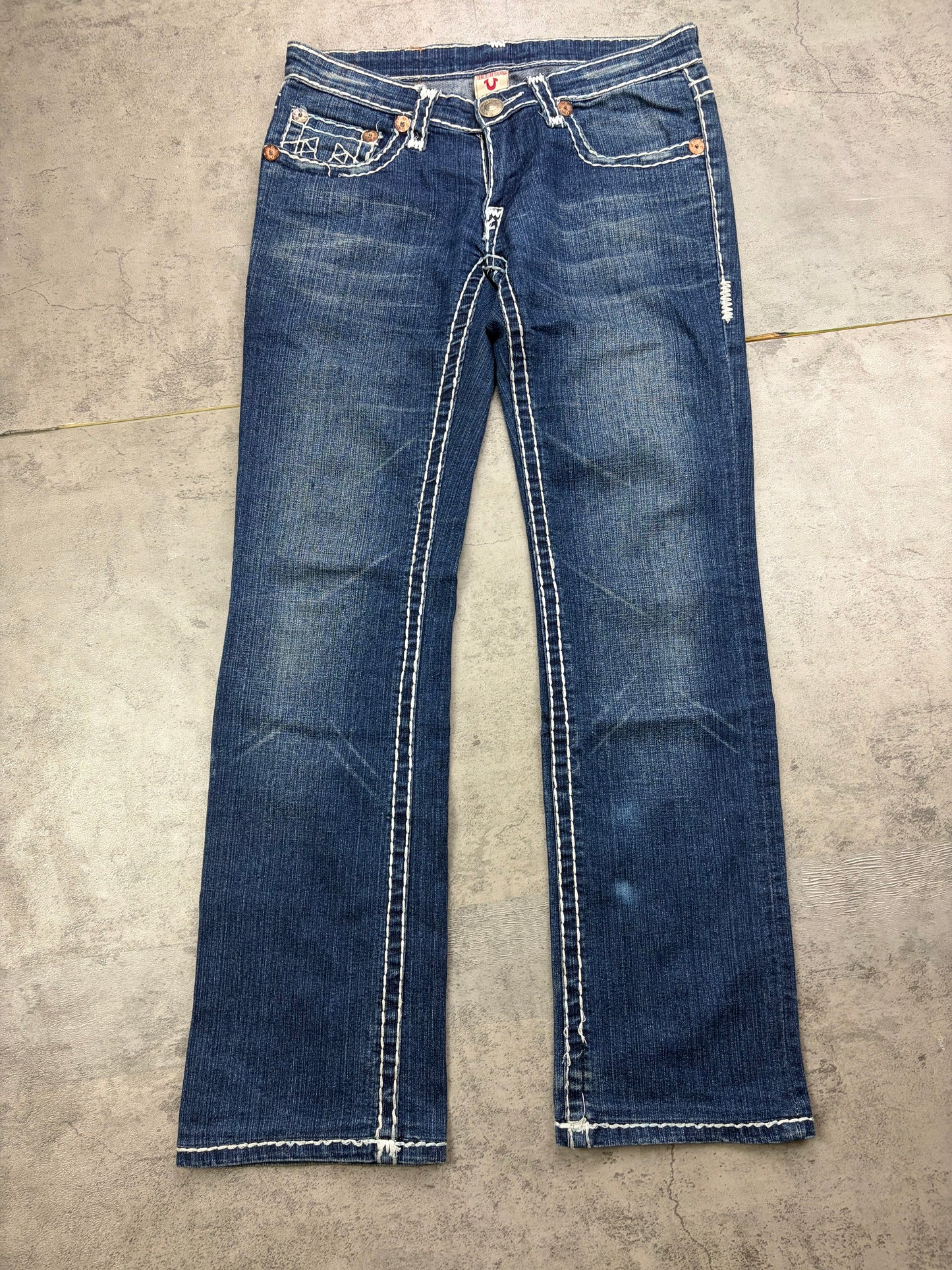 Vintage True Religion Low Waist Flared Jeans