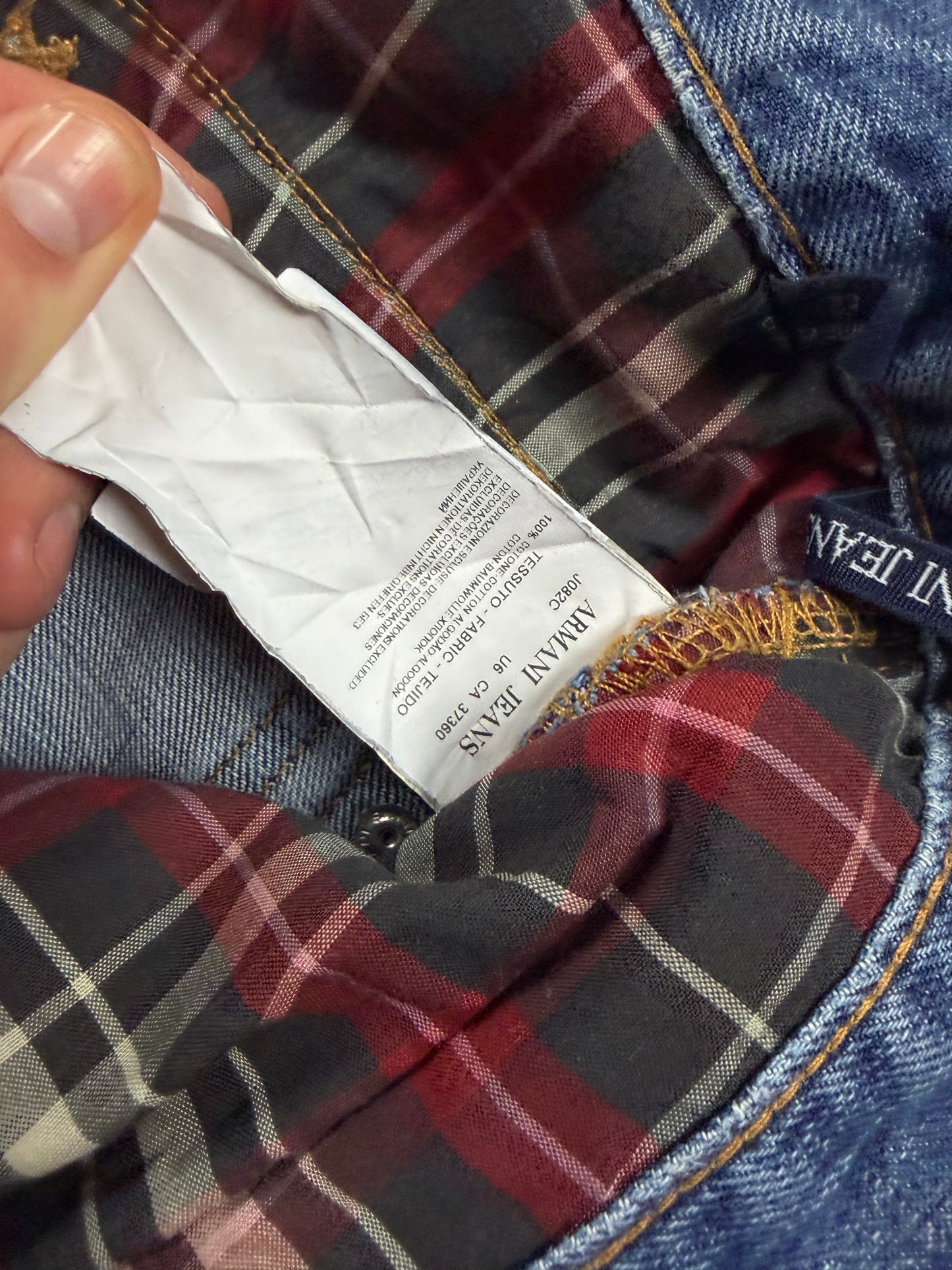 Armani Y2k Straight Fit Jeans Y2k