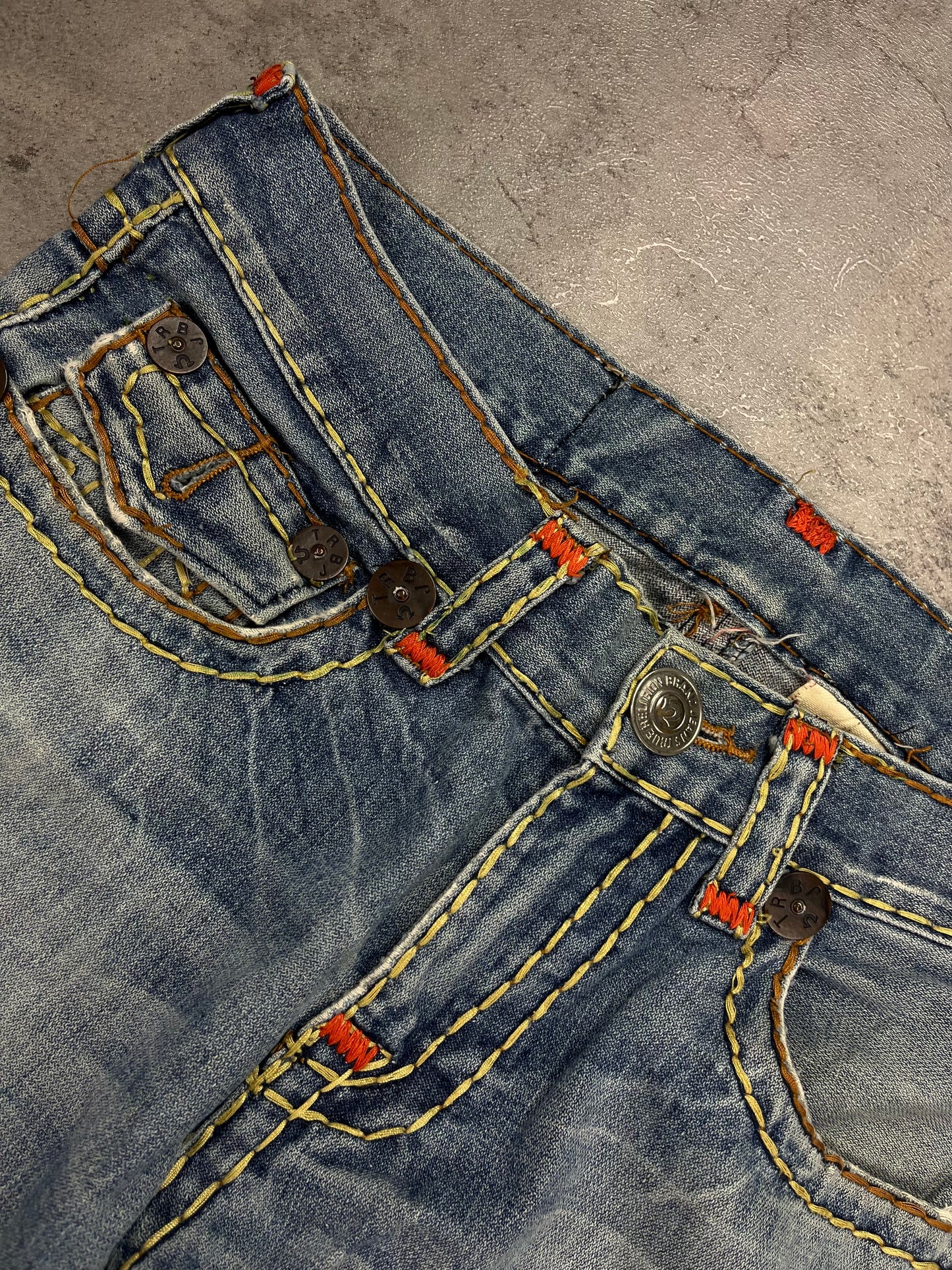 Rare True Religion Men Denim Baggy Loose Fit Jeans 2000s Streetwear
