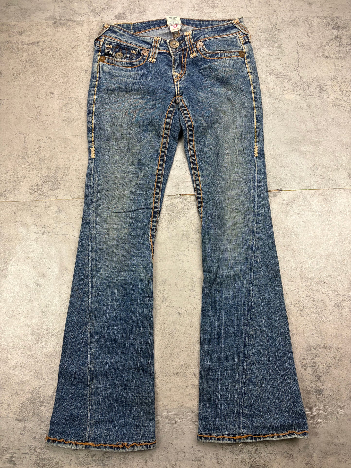 True Religion Low Waist Flared Jeans