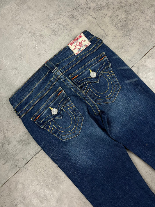 True Religion Denim Low Waist Bootcut Flared Jeans Y2K Retro