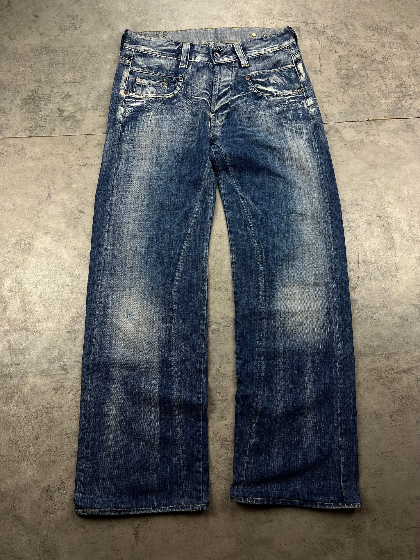Rare G-Star RAW Y2k Embroidered Pasha Style Baggy Jeans