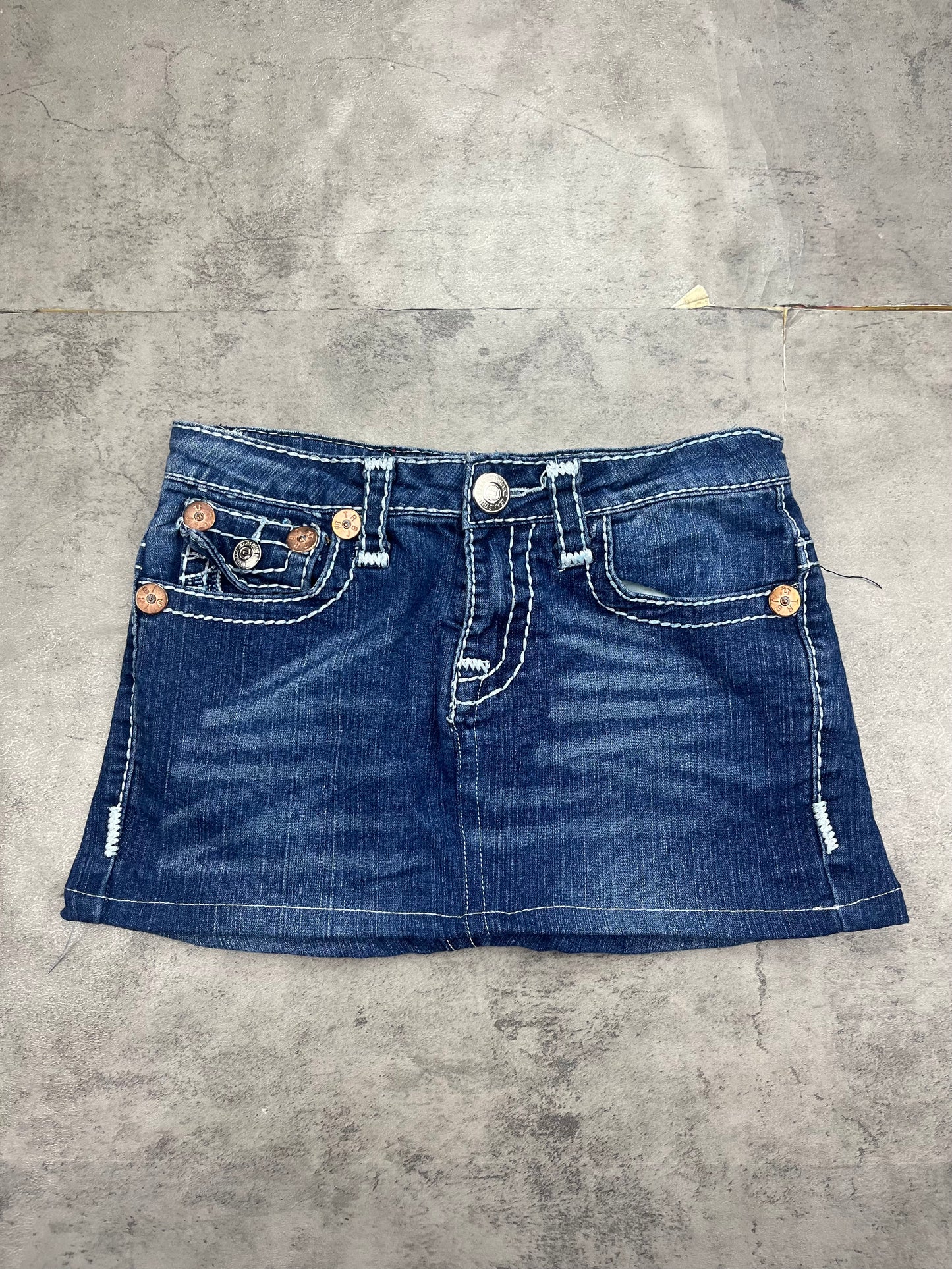 Mini True Religion Y2k Jeans Rock