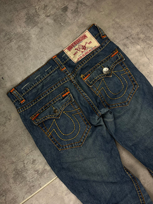 Vintage Y2k True Religion Baggy Bootcut Flared Pasha Style Jeans