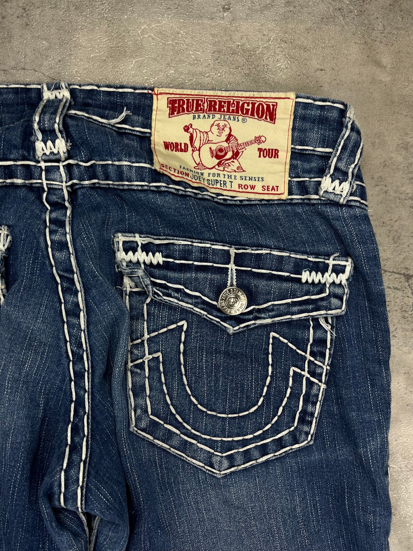 True Religion Low Waist Flared Denim Vintage Y2K 2000s Jeans