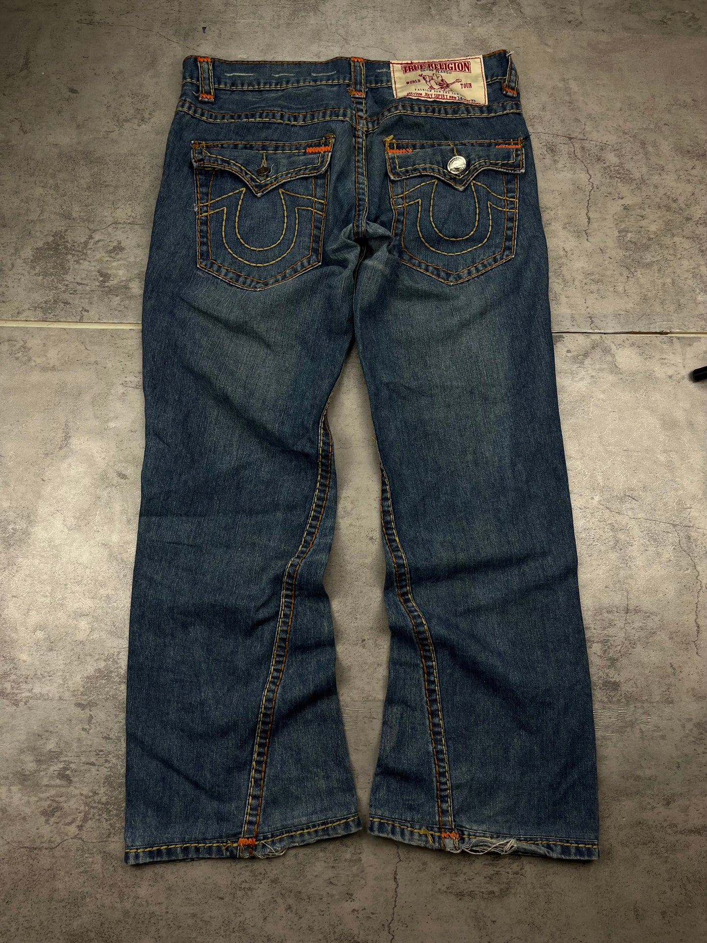 Vintage Y2k True Religion Baggy Bootcut Flared Pasha Style Jeans