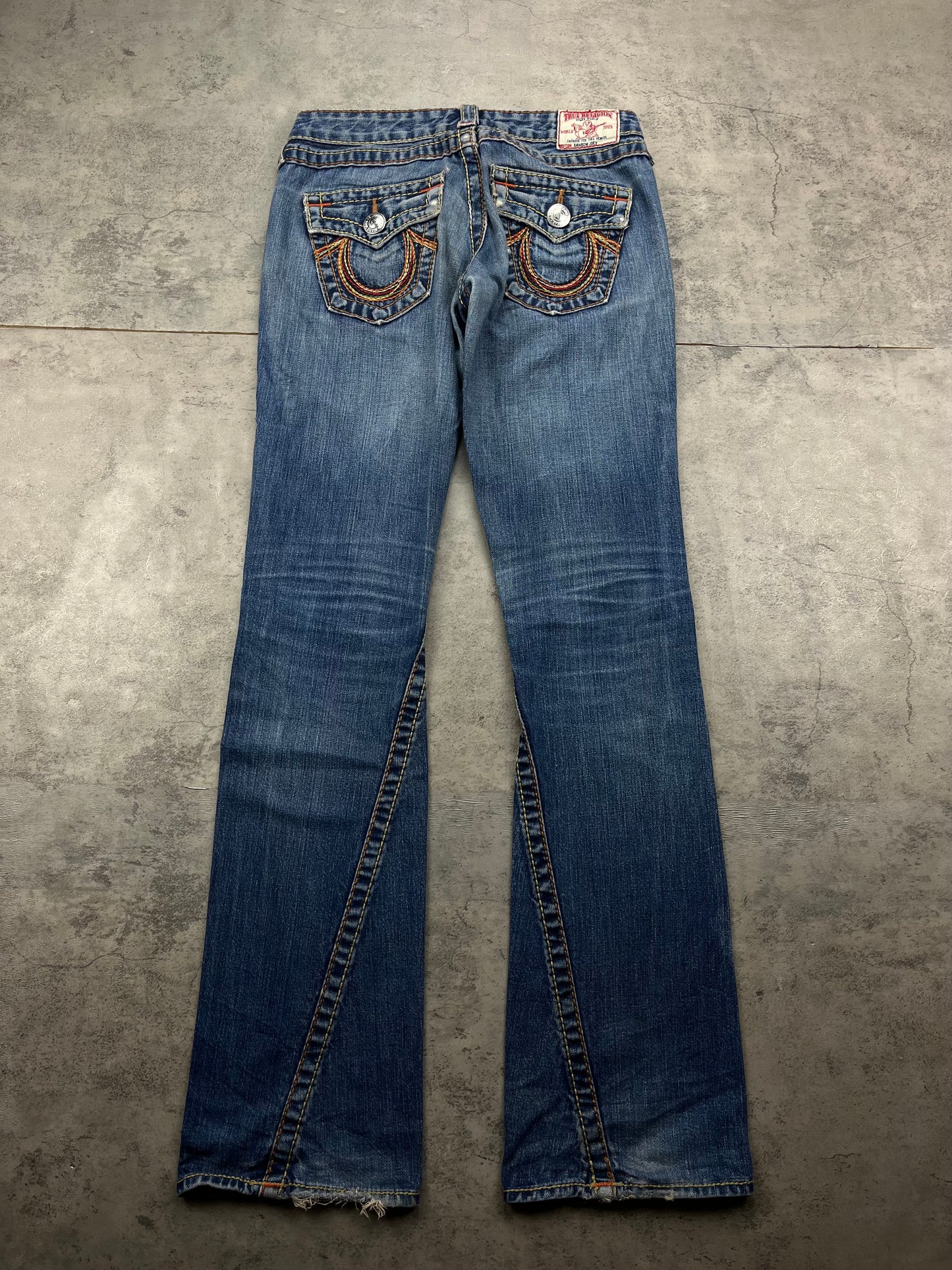 True Religion Y2K Flared Jeans Bootcut Low Rise Vintage Denim