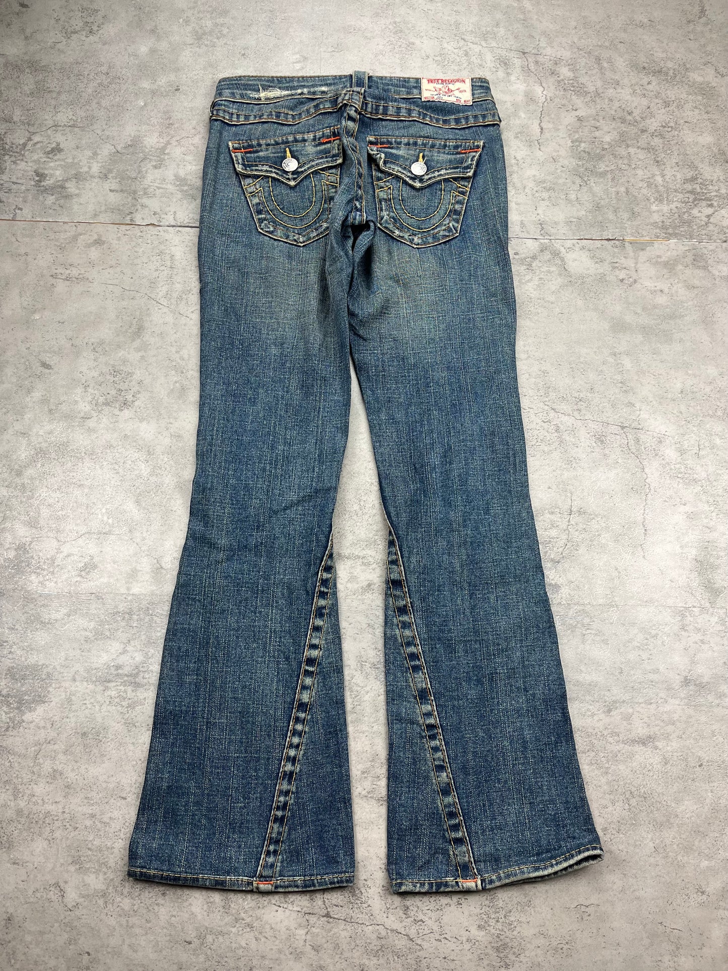 True Religion Bootcut Low Waist Flared Jeans Y2K Vintage Rare