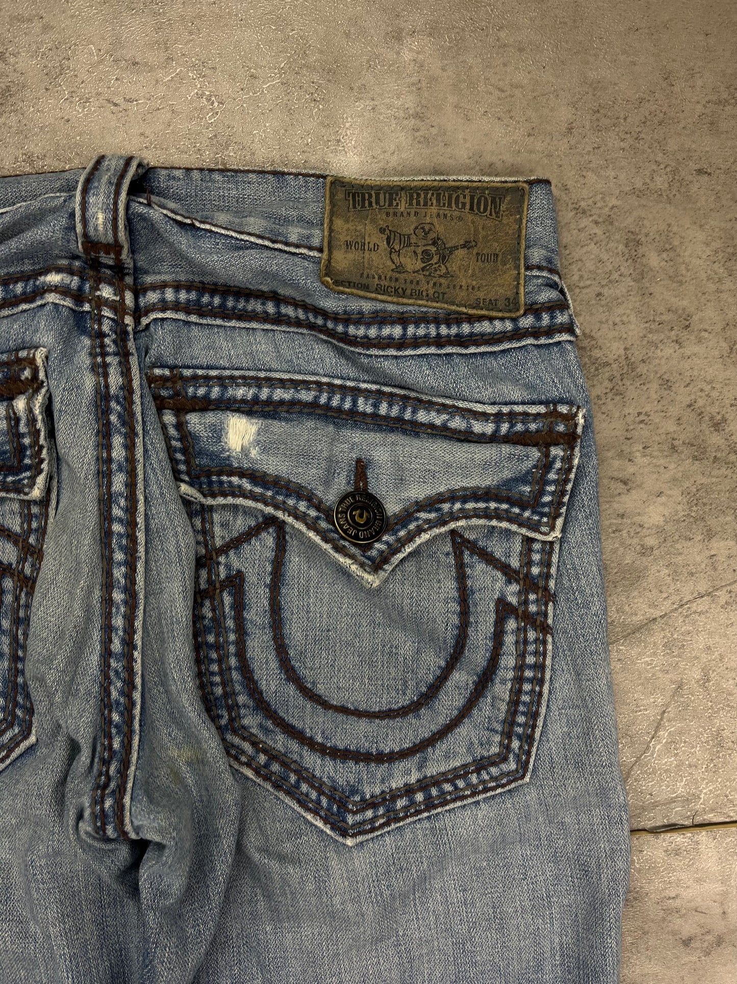 Men’s Y2K True Religion Baggy Denim Jeans Loose Fit 2000s Rare