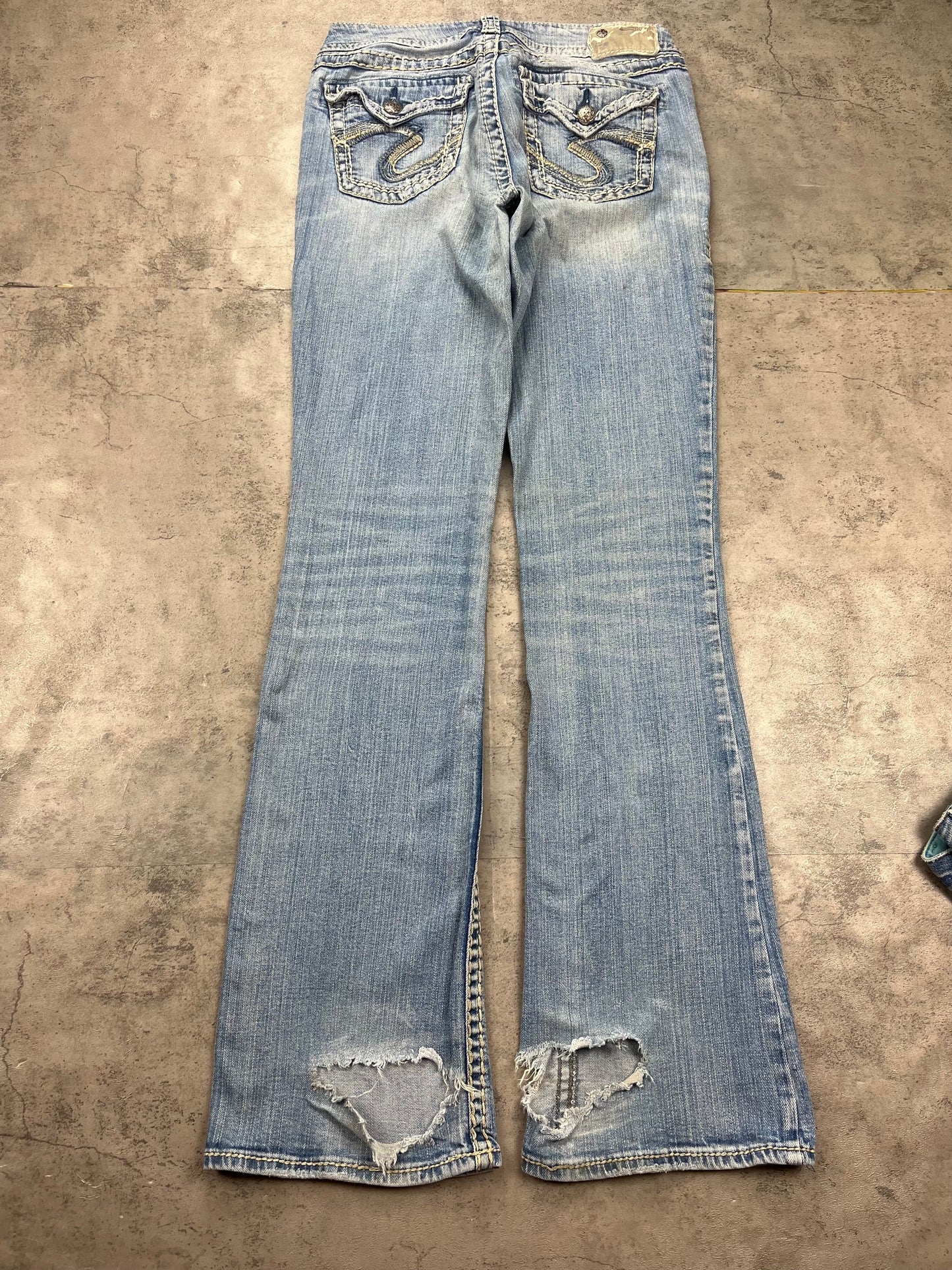 Vintage Y2k Silver Bootcut Lowwaist Jeans